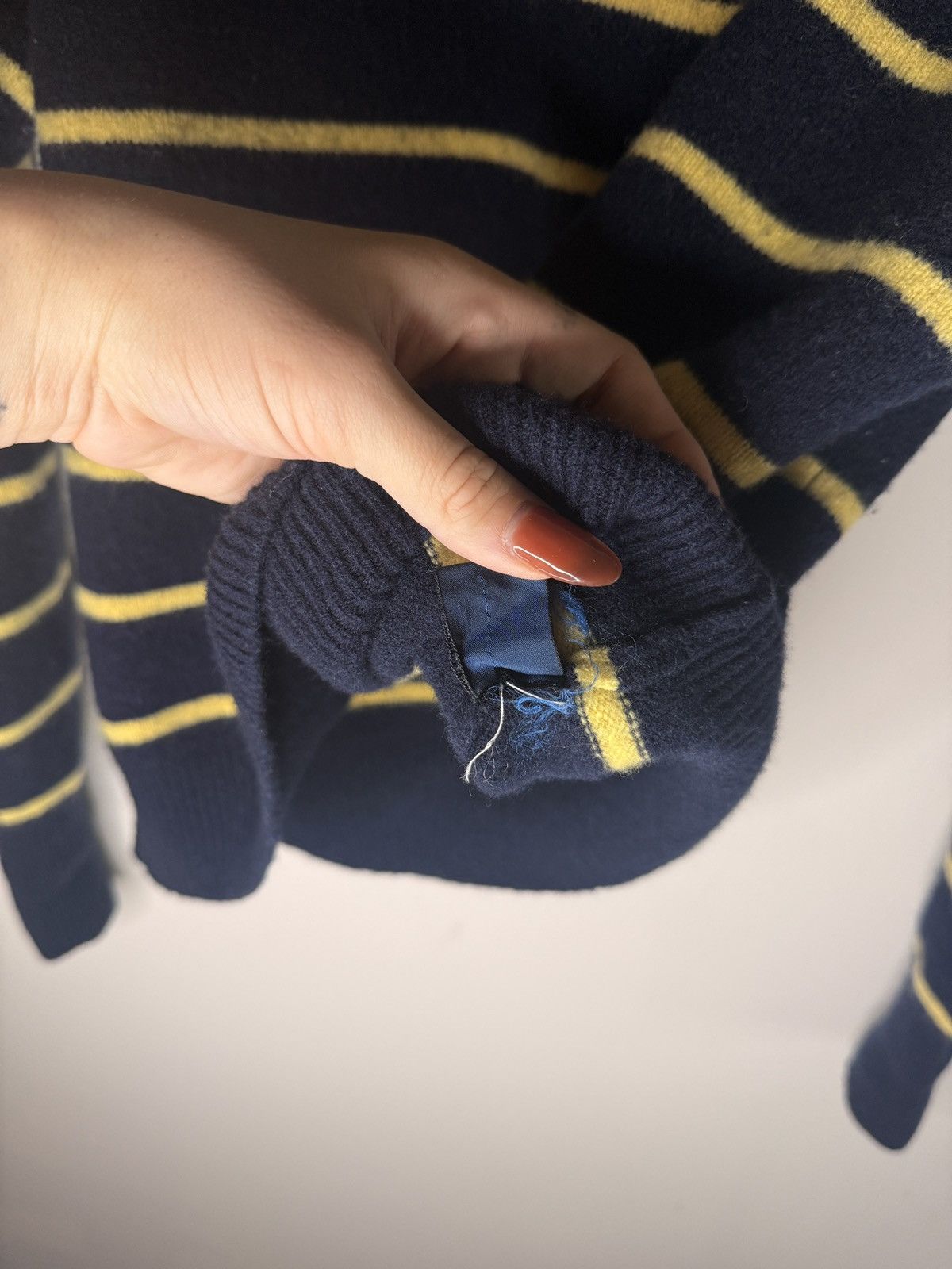 Polo Ralph Lauren Polo Ralph Lauren Navy and Yellow Striped Sweater Size M / US 6-8 / IT 42-44 - 11 Thumbnail