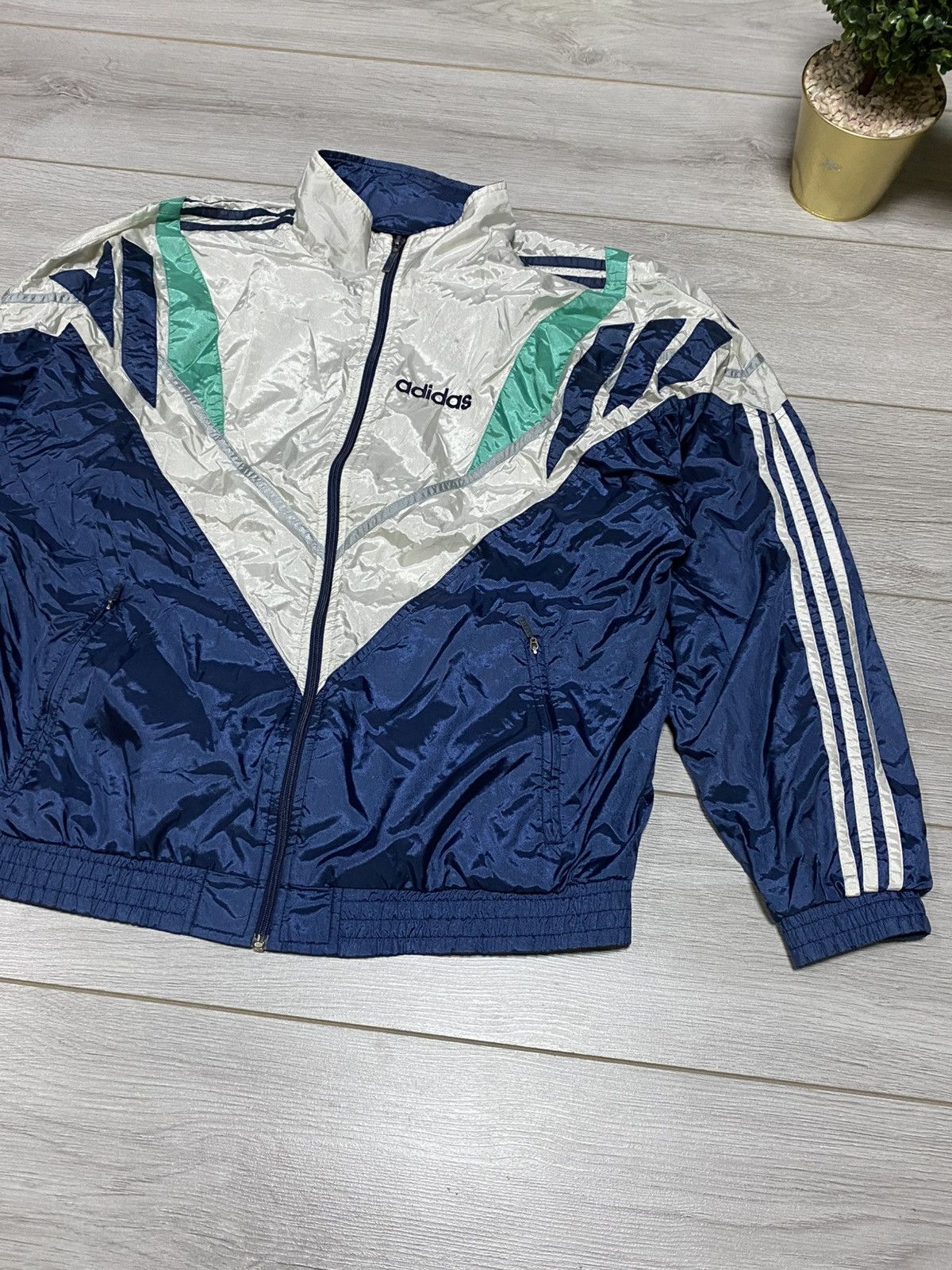 Adidas Adidas vintage track suit zip patterns 90s pants jacket Size US L / EU 52-54 / 3 - 5 Thumbnail