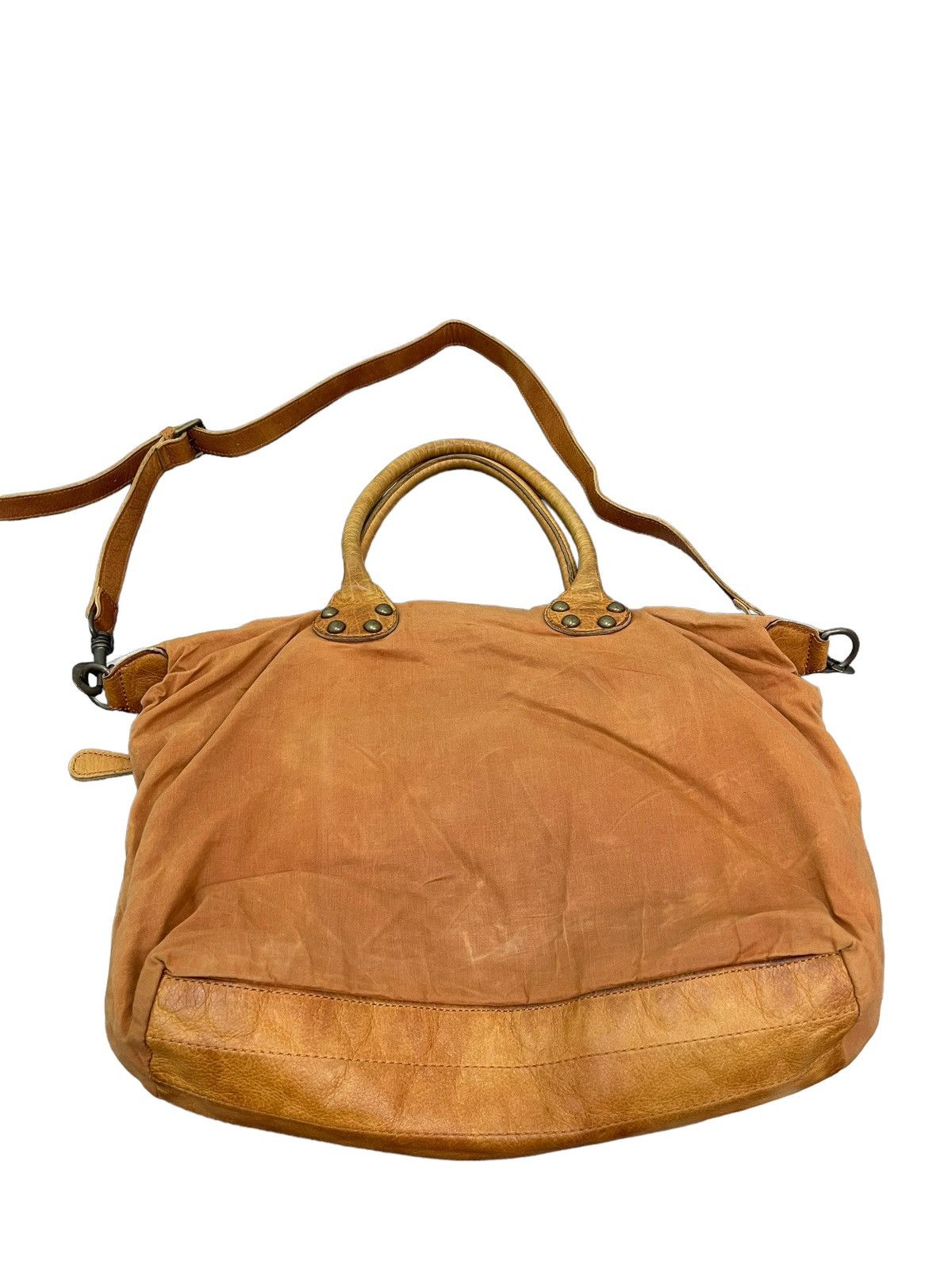 Genuine Leather Leather Cotton Patina Vtg Liebeskind Berlin Tote Bag 3🟩 Size ONE SIZE - 13 Thumbnail