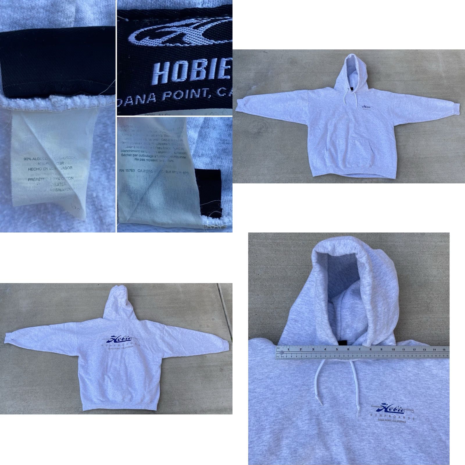 Vintage VINTAGE Hobie Surfboards Dana Point CA Hoodie Sweatshirt Gray Pullover XL 90s Mens Size US XL / EU 56 / 4 - 10 Thumbnail