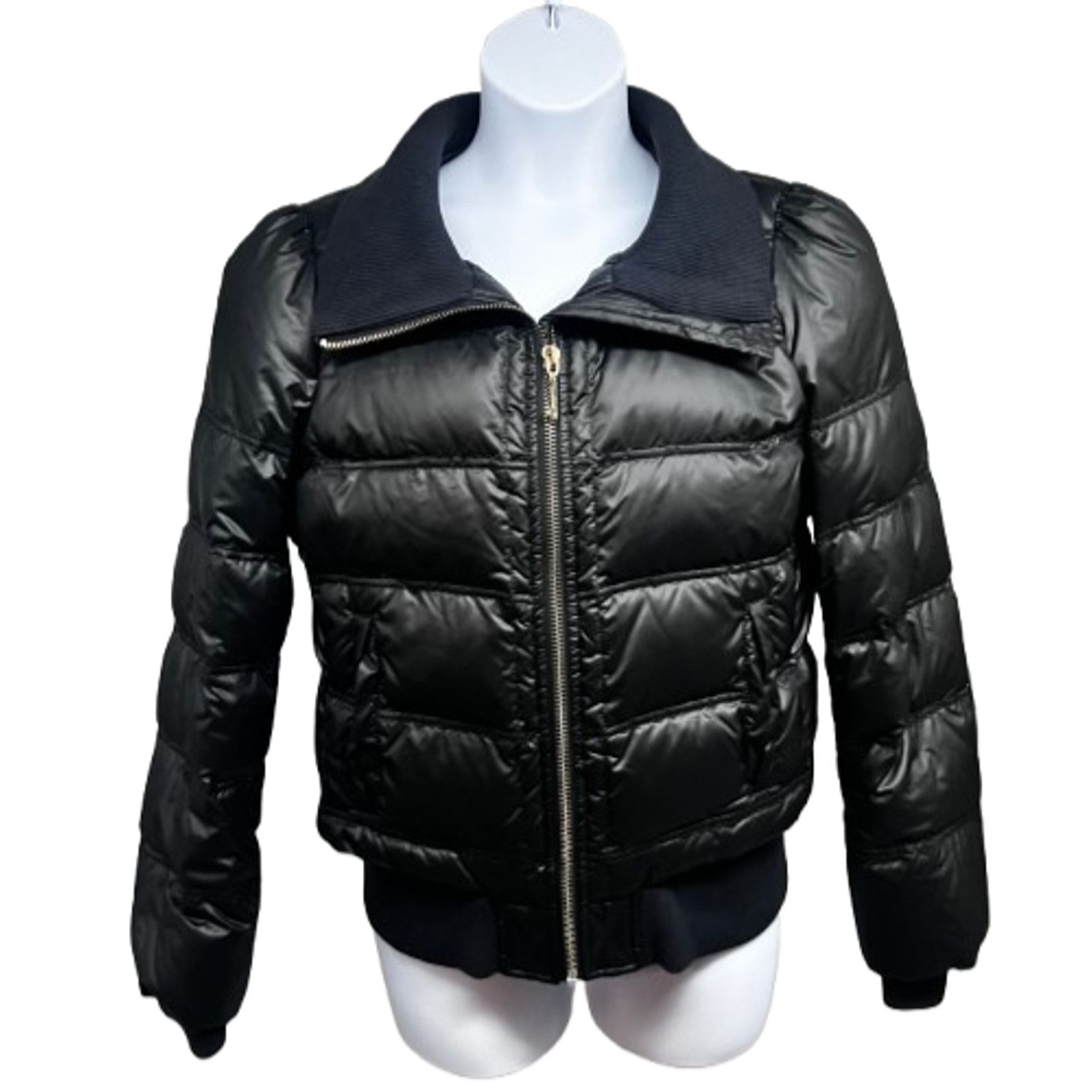 Juicy Couture Juicy Couture Black Down Puffer Zip Up Jacket XL Pockets Size XL / US 12-14 / IT 48-50 - 1 Thumbnail