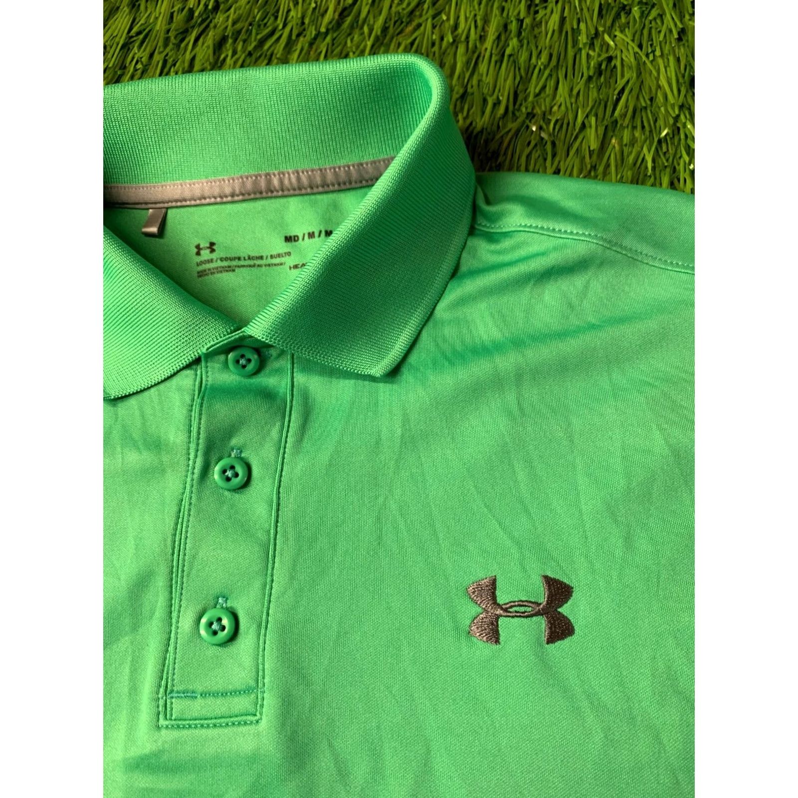 Under Armour Under Armour HeatGear Polo Shirt Men Training Shirt Jersey Original Size M Medium Green Polo Men Regular XS? Size US M / EU 48-50 / 2 - 3 Thumbnail