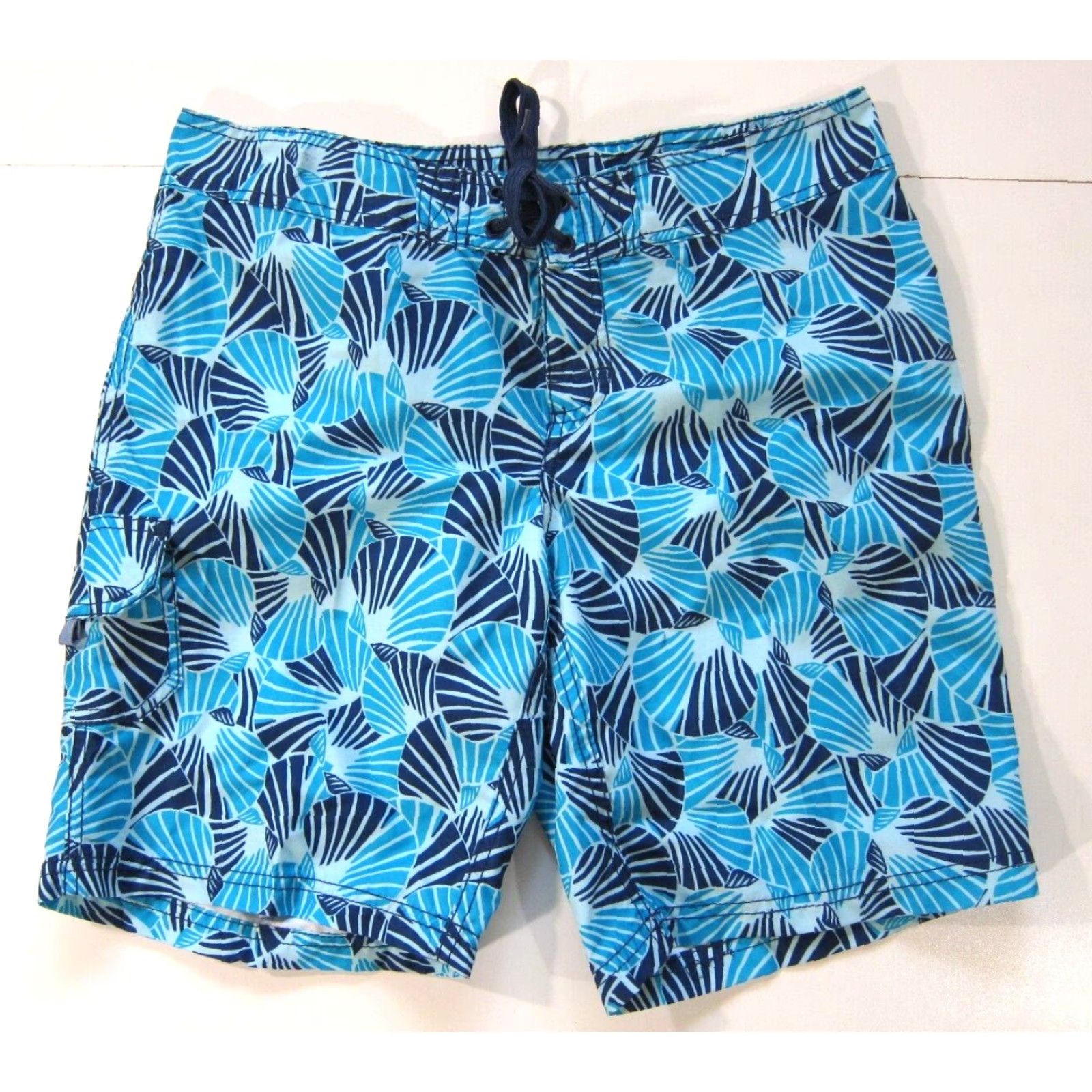 Vintage Kanu Surf Blue Floral Geometric Pocket Lightweight Swim Board Short Women 6 Size 28" / US 6 / IT 42 - 2 Thumbnail