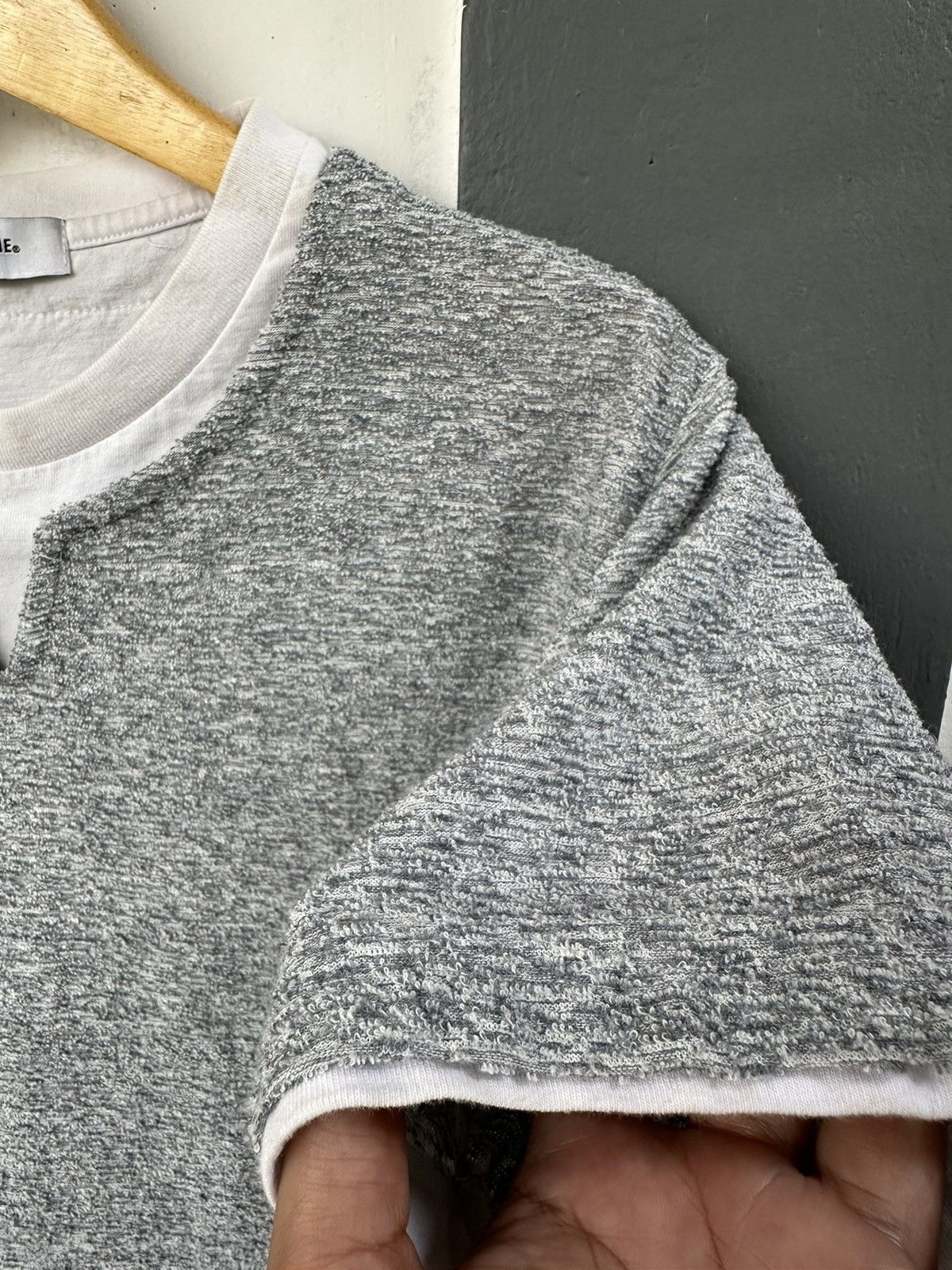 20471120 SICK JAPANESE MOHAIR DOUBLE LAYER TSHIRT LGB STYLE Size US L / EU 52-54 / 3 - 4 Thumbnail