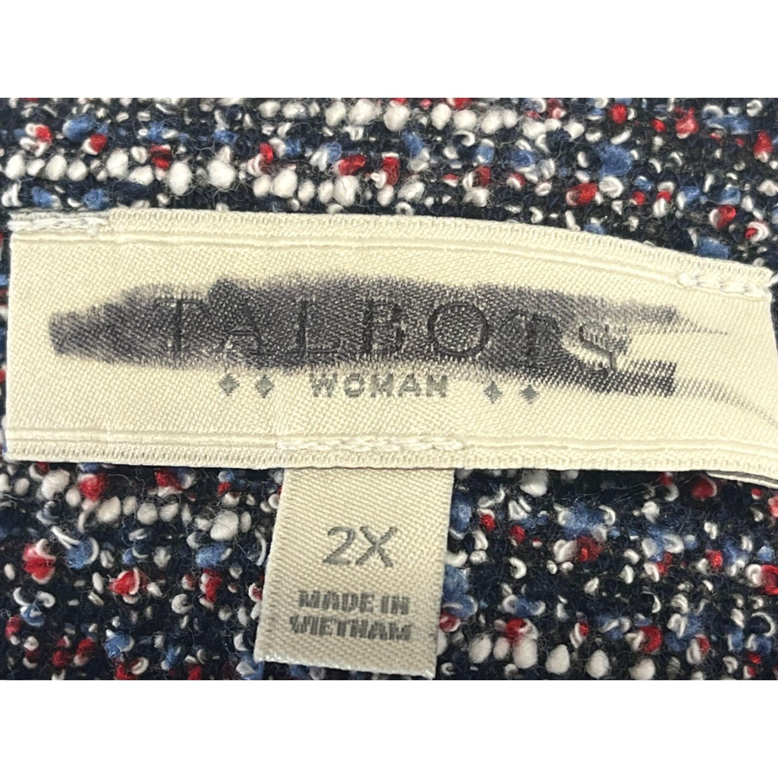Talbots Talbots Open Front Tweed Knit Jacket 3X Plus Multicolor Career Womens Size XXL / US 16-18 / IT 52-54 - 6 Thumbnail