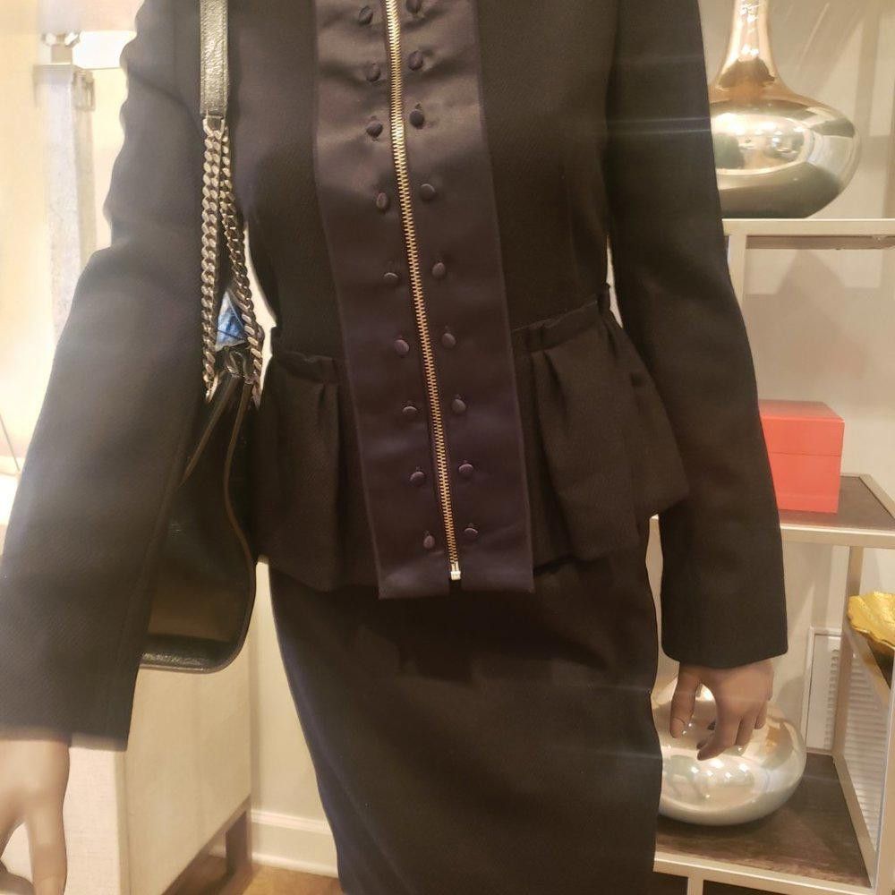 Bcbgmaxazria BCBG MaxAzria Tuxedo and Wool 2-Pc Skirt Suit NWT Size M / US 6-8 / IT 42-44 - 3 Thumbnail