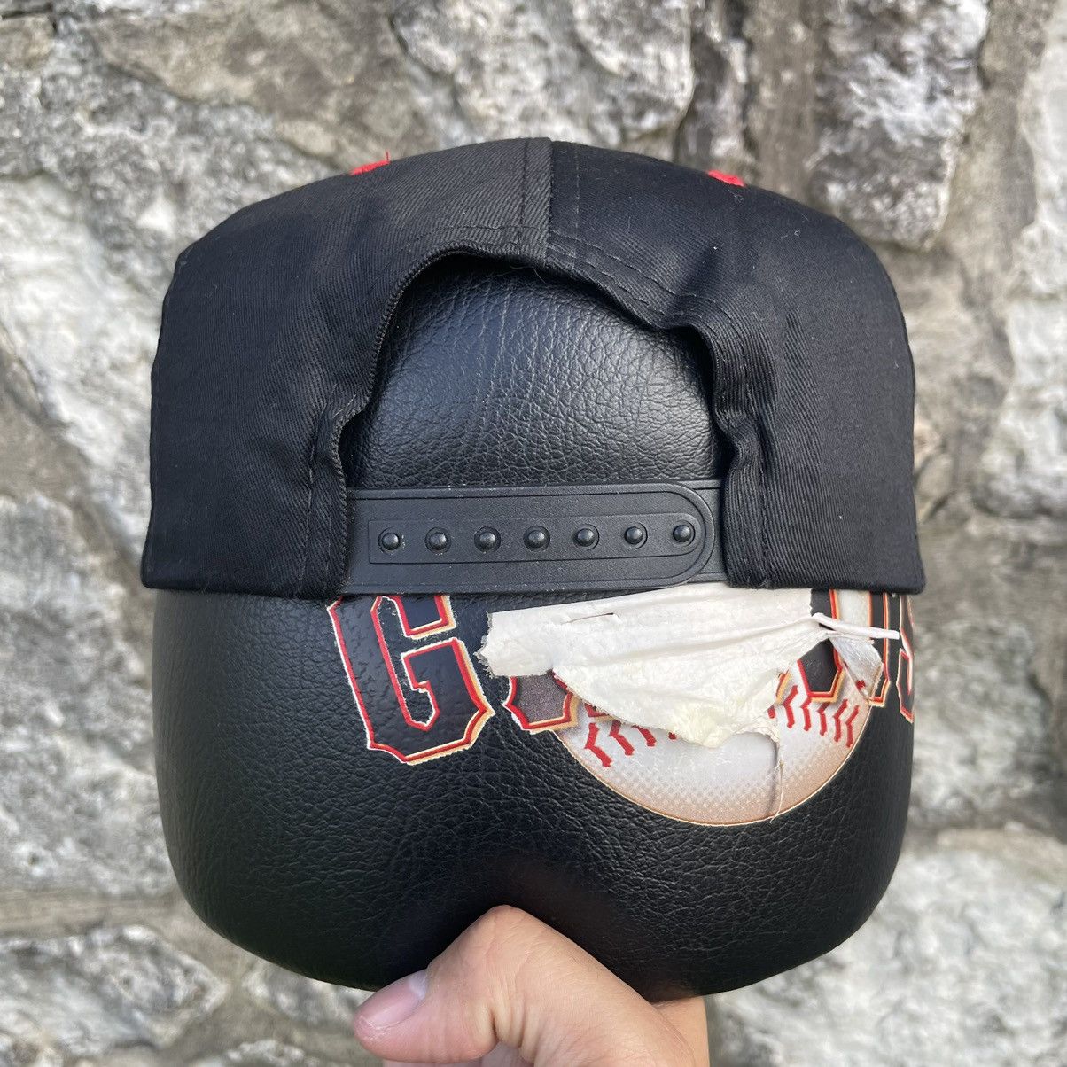 Other Vintage San Francisco Circle Logo Snapback Hat Black Red Size ONE SIZE - 2 Thumbnail
