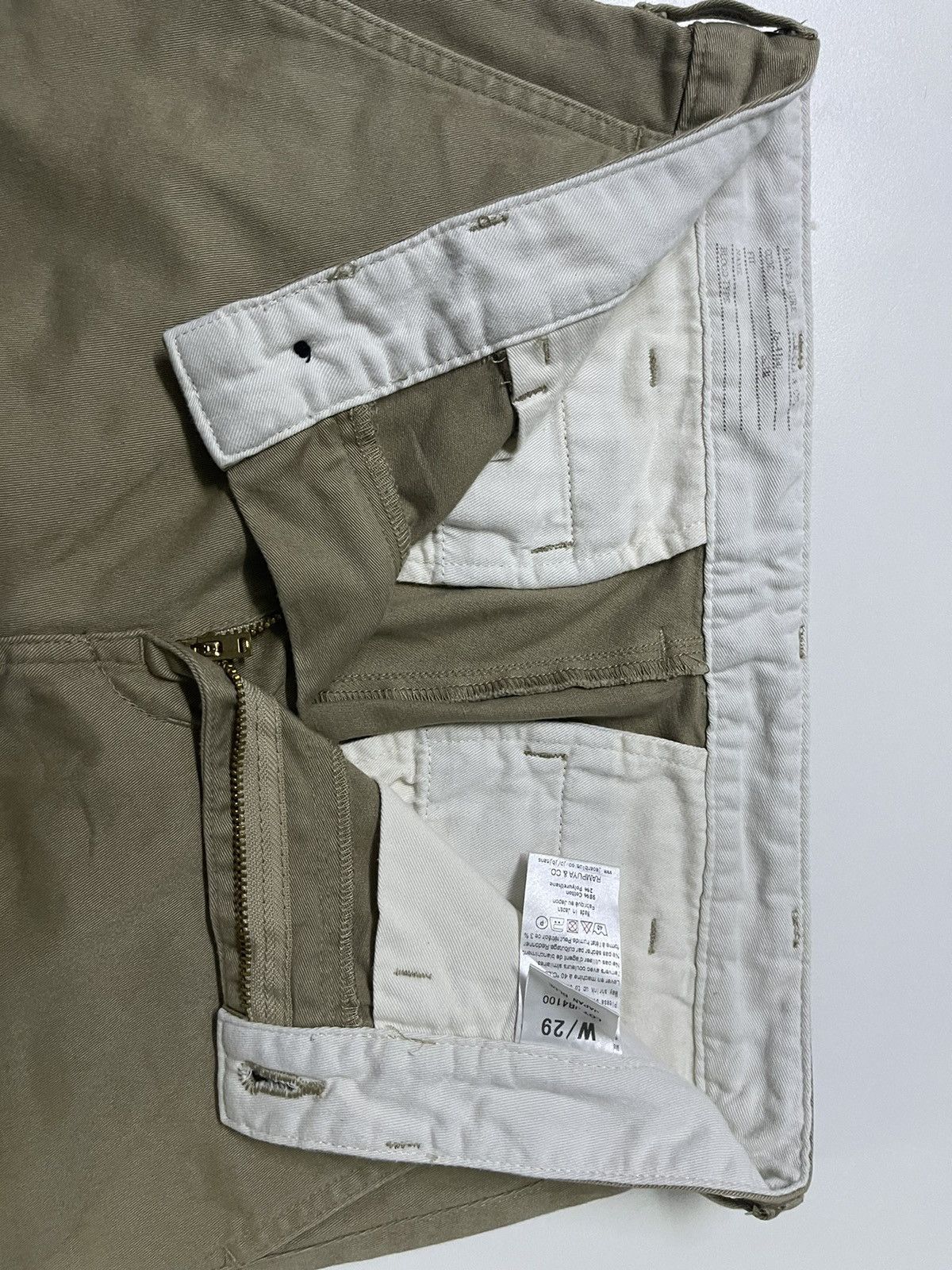 Japan Blue JAPAN BLUE Rampuya Japan - Repro Vintage Khaki Chino Pants Size US 29 - 4 Thumbnail