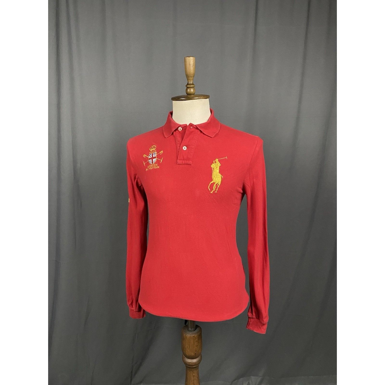 Polo Ralph Lauren Polo by Ralph Lauren Big Logo Vintage Men's Red Collared Pol Size US L / EU 52-54 / 3 - 4 Thumbnail
