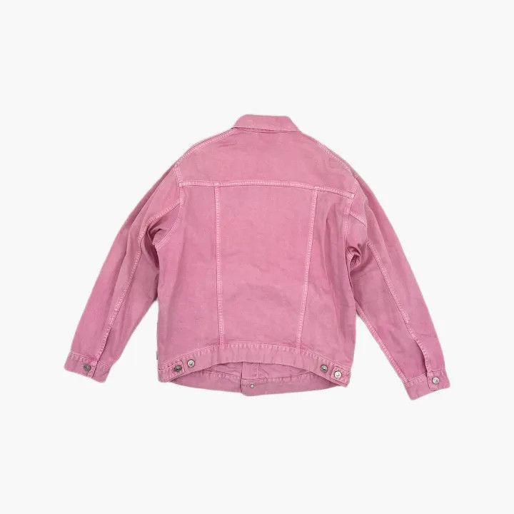 Balenciaga Balenciaga Pink Logo Denim Jacket for Women 0079-2507 Size XS / US 0-2 / IT 36-38 - 1 Thumbnail