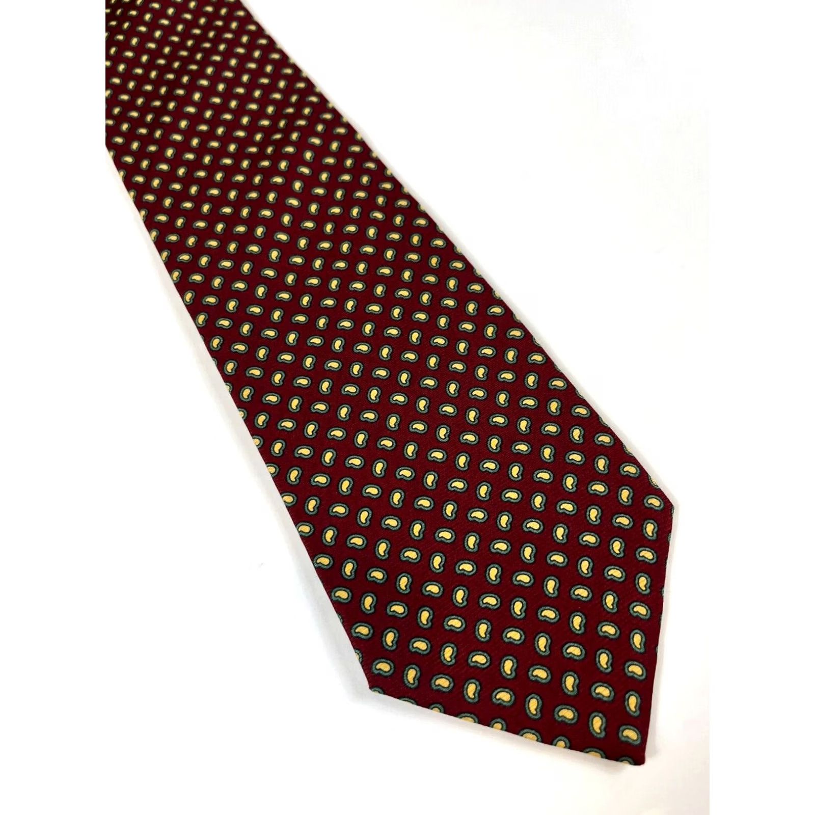 Brooks Brothers VINTAGE Brooks Brothers Makers Silk Tie Paisley Men’s Silk Tie Hand Made in USA Maroon Wide 3.75" 56.5" - Pre-owned Designer Men Size ONE SIZE - 5 Thumbnail