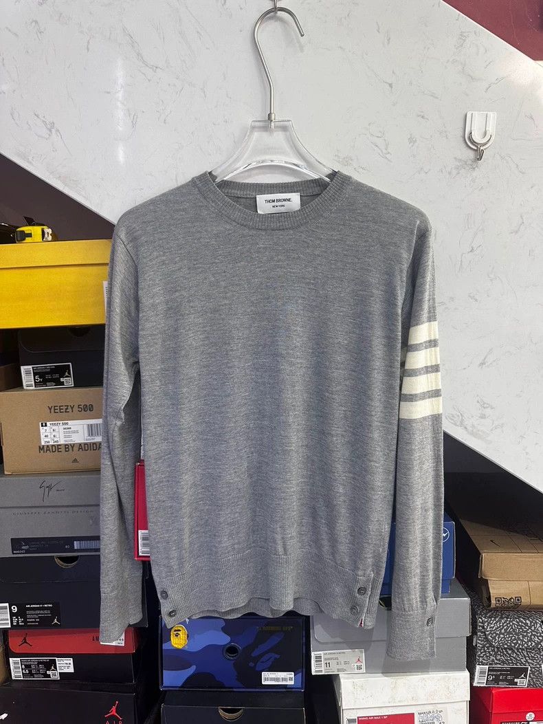 Thom Browne Thom Browne size1 Grey knitted cardigan Size US S / EU 44-46 / 1 - 1 Thumbnail