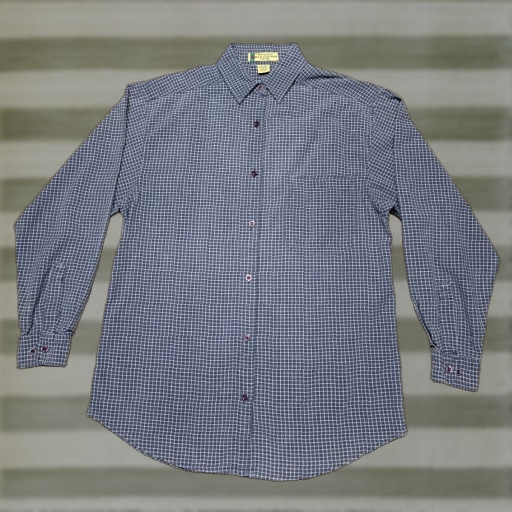 Vintage BCI Clothing Mens Shirt Blue White Plaid Button-Up Long Sleeve Size Large Size US L / EU 52-54 / 3 - 1 Thumbnail