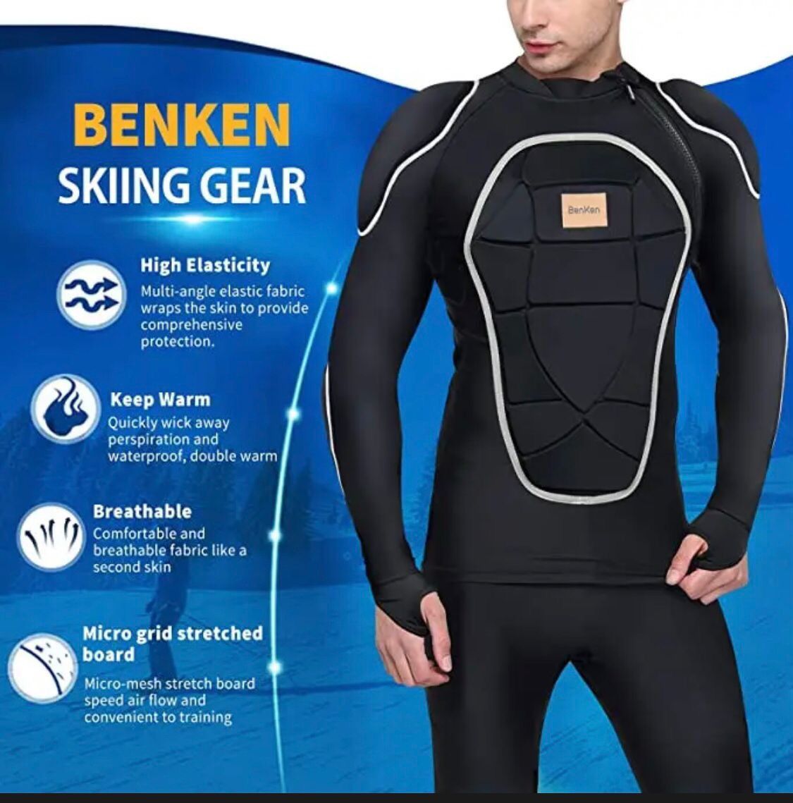 Other Benken Skiing gear body protector Size US S / EU 44-46 / 1 - 10 Thumbnail