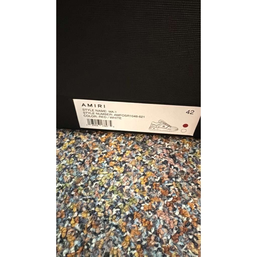 Amiri o1rshd1 Q:4 / MA-1 Low Top Sneakers in Red/White Size US 9 / EU 42 - 24 Thumbnail