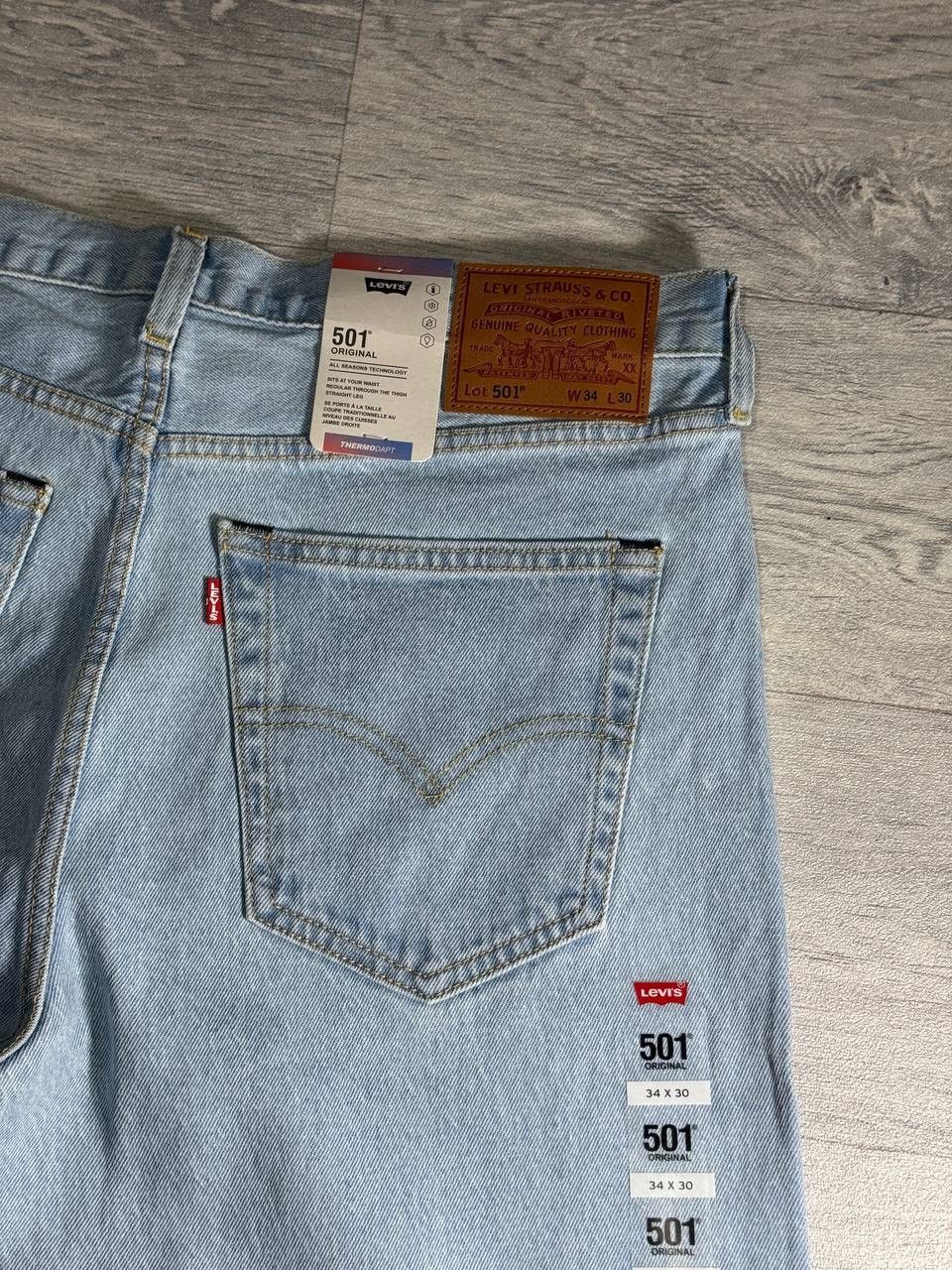 Levi's Levi’s 501 Thermodapt Jeans in Light Blue W34 L30 Size US 34 / EU 50 - 5 Thumbnail