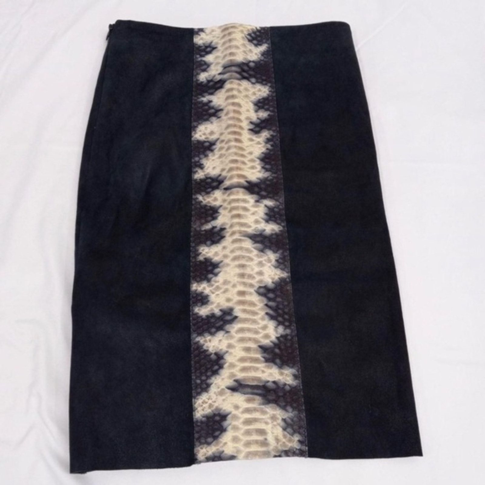 DROME leather/phyton skin skirt Sz S