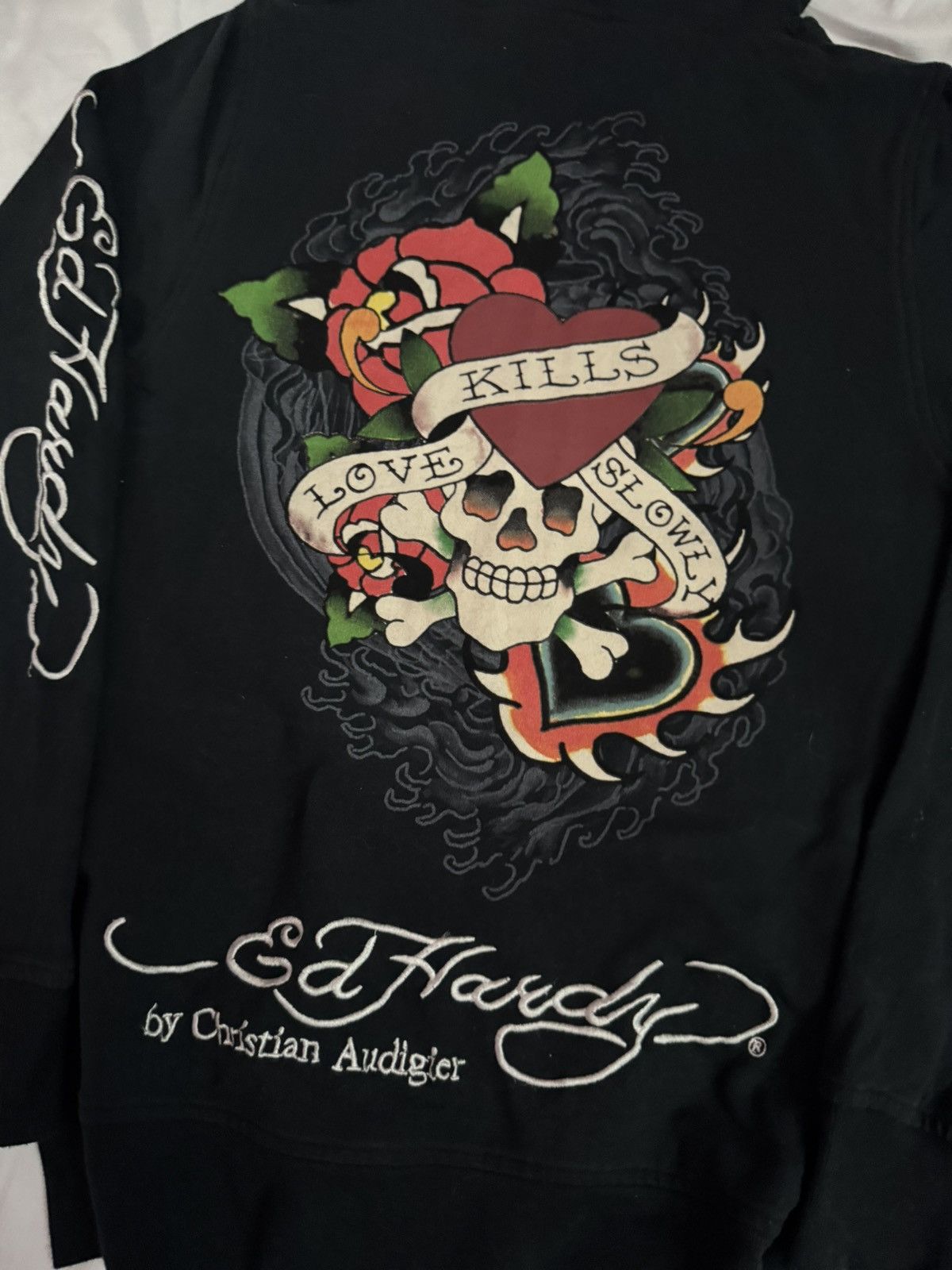Ed Hardy 2000s Archive Skull Ed Hardy Christian Audigier Hoodie Size US S / EU 44-46 / 1 - 2 Thumbnail