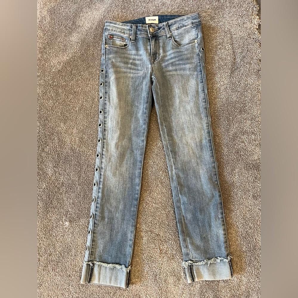 Designer Hudson Light Wash Stretch Blue Denim Jeans Size 14 Size US 26 / EU 42 - 1 Thumbnail