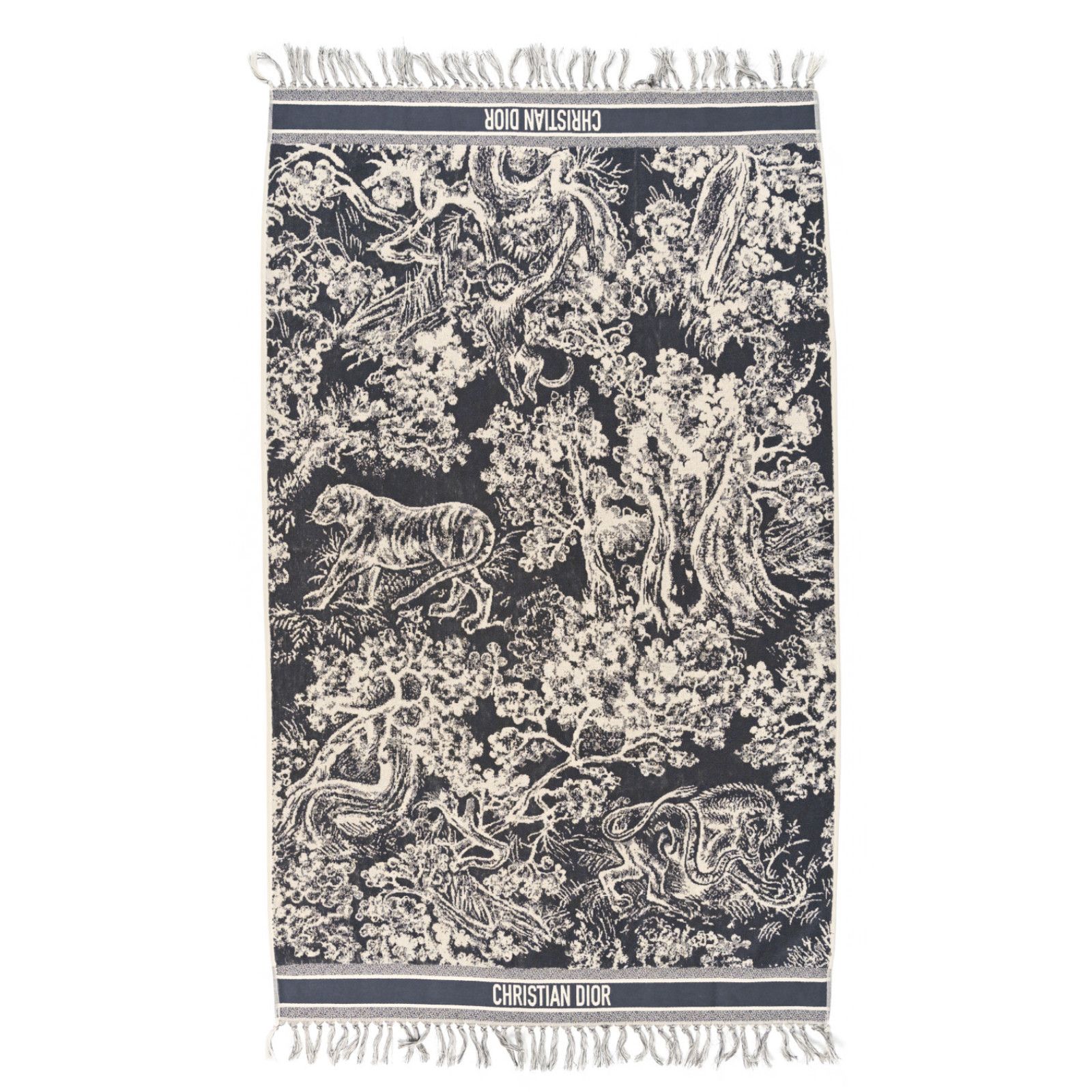 Dior Christian Dior Toile De Jouy Reverse Tassel Bath Beach Towel Size ONE SIZE - 1 Thumbnail