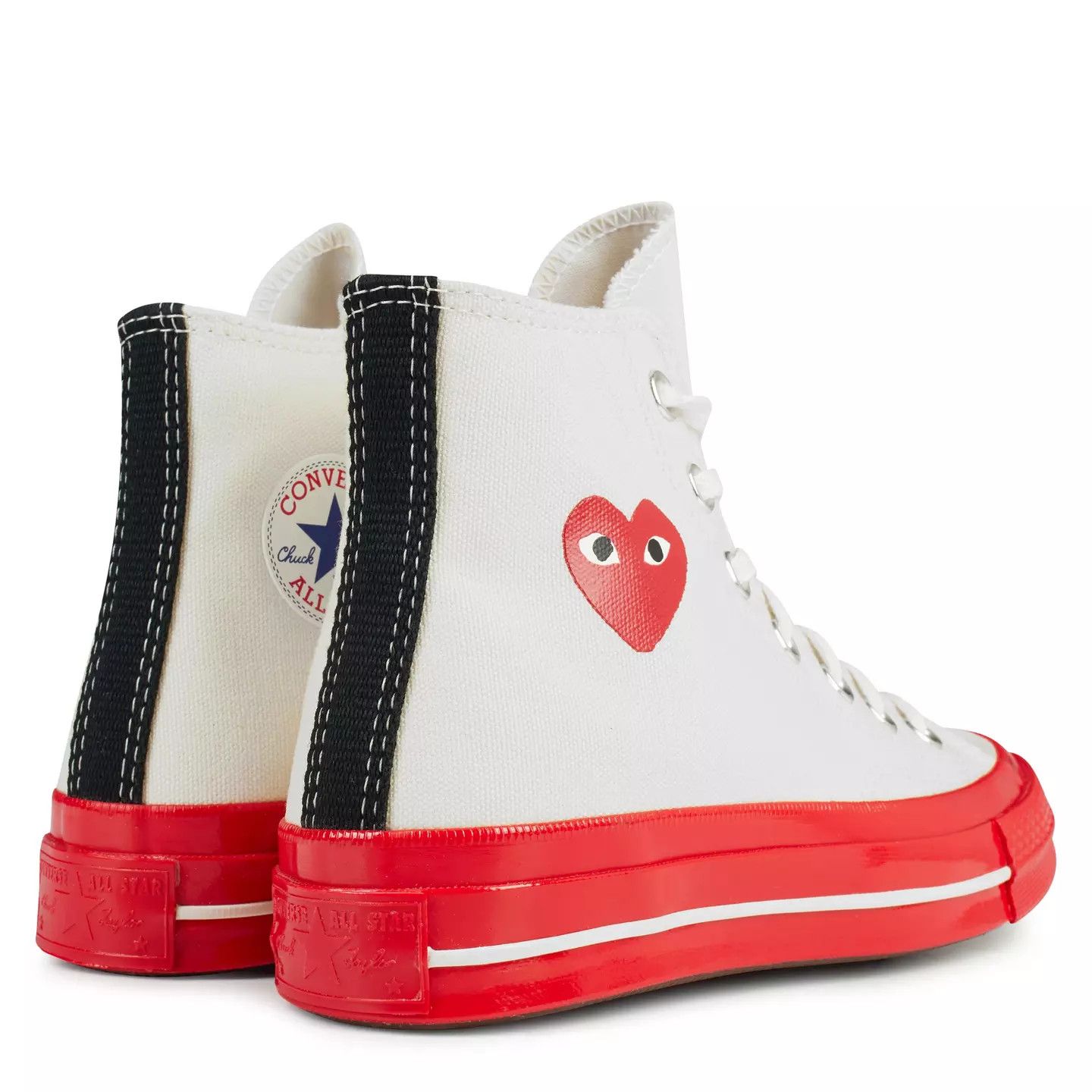 Comme des Garcons PLAY o1g2r1mq0426 Chuck Logo High Top Trainers in White Size US 9 / EU 42 - 5 Thumbnail