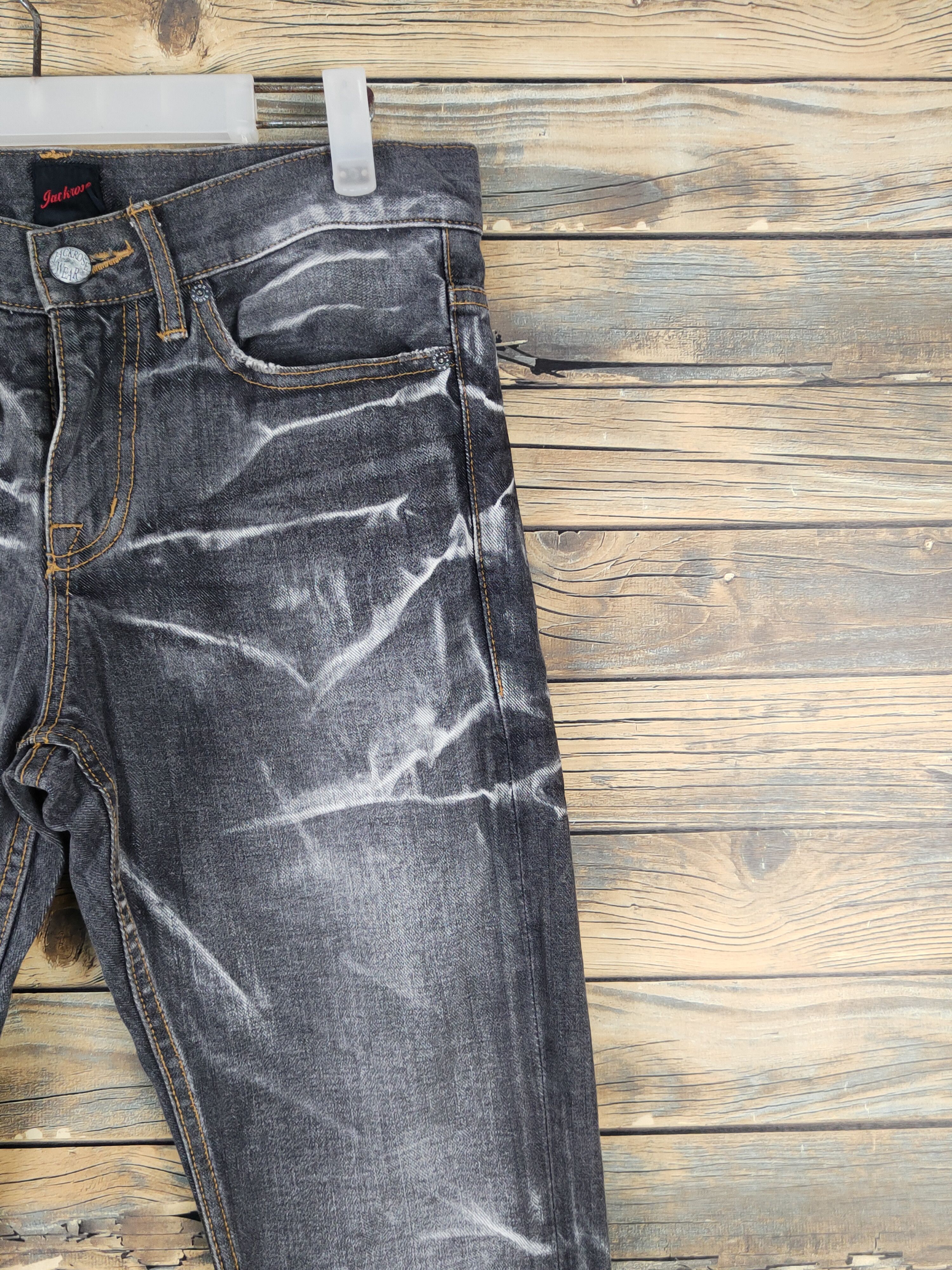 JACKROSE Jack Rose Black faded Distressed Ripped Jeans #W1414 Size US 30 / EU 46 - 6 Thumbnail