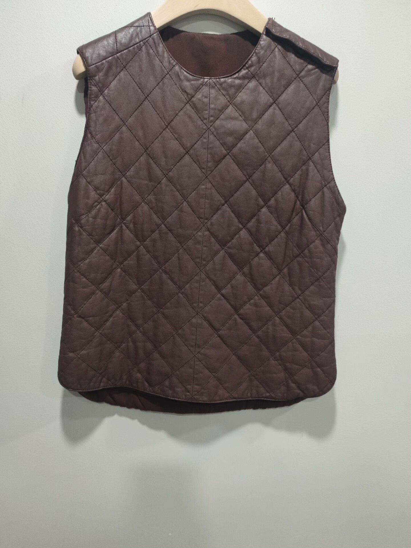 Brunello Cucinelli Brunello Cucinelli Brown Leather Vest Size US L / EU 52-54 / 3 - 1 Thumbnail