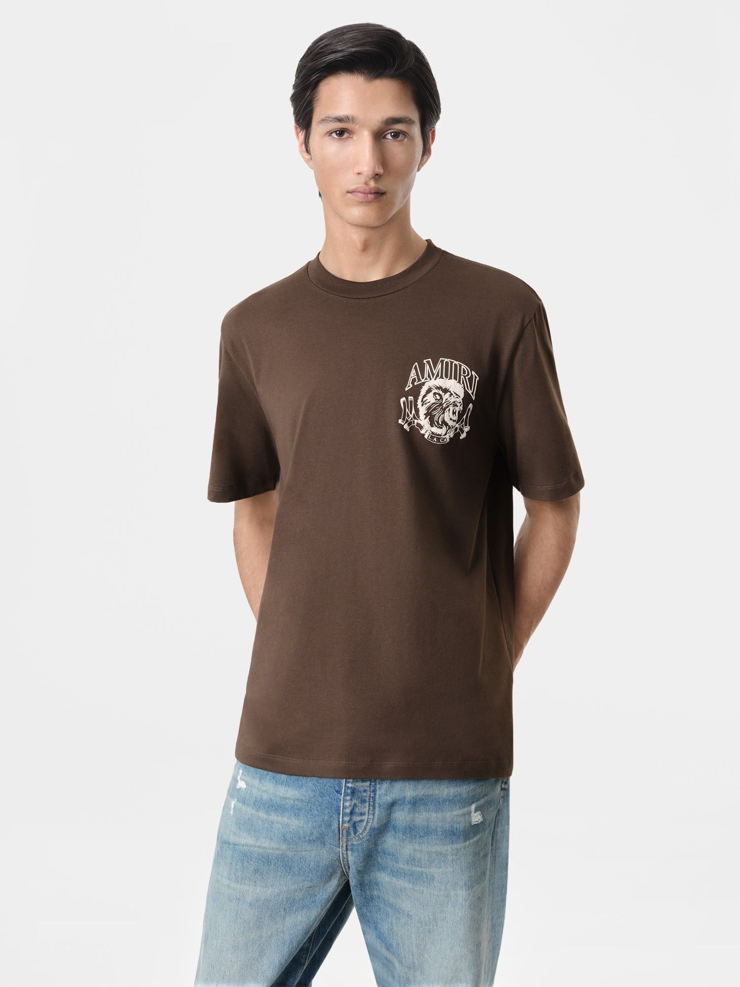 Amiri o1orln1025 Lion Outline T-Shirt in Brown Size US S / EU 44-46 / 1 - 3 Thumbnail