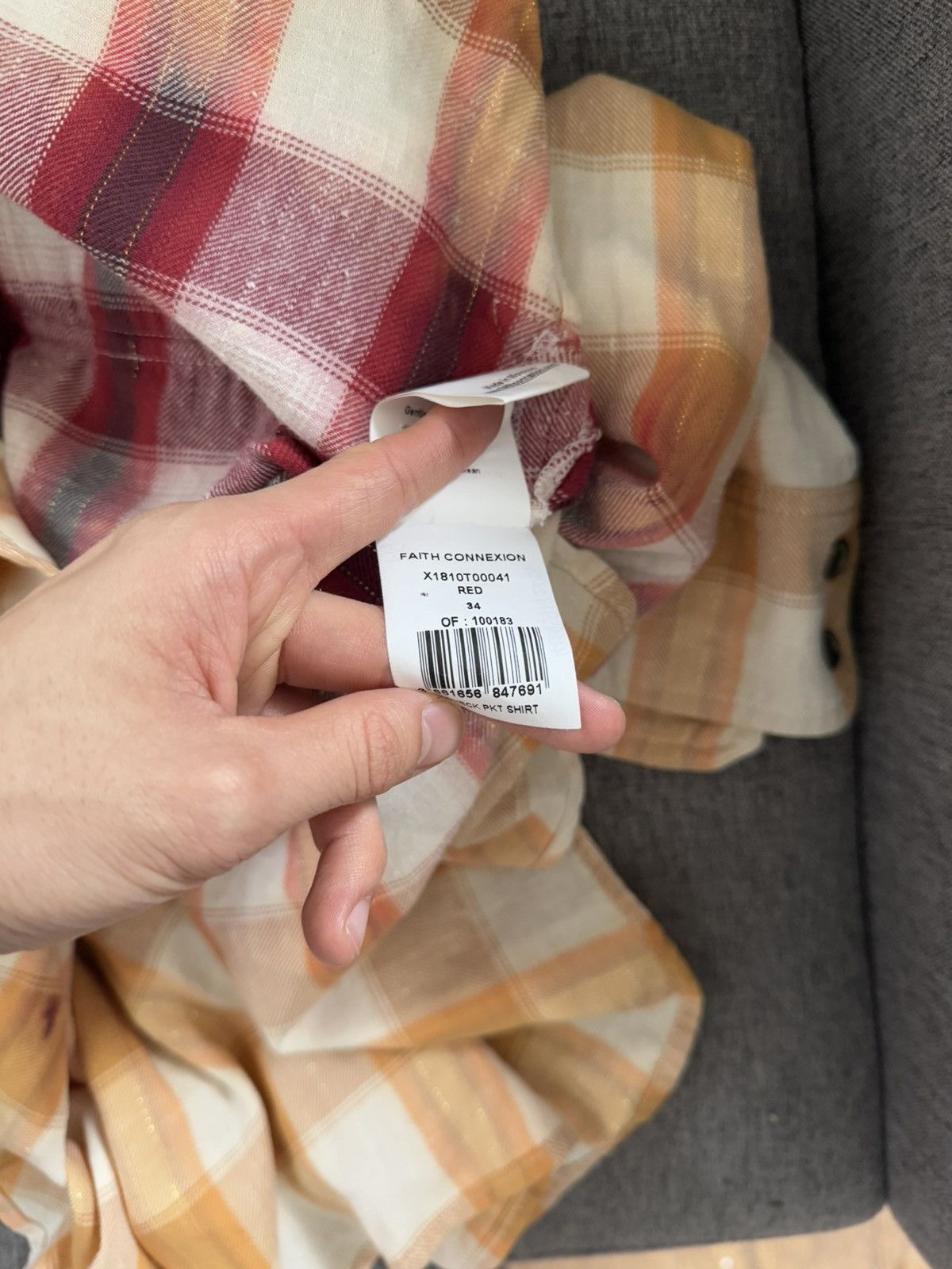 Faith Connexion Faith connexion oversized bleached plaid shirt Size US M / EU 48-50 / 2 - 6 Thumbnail