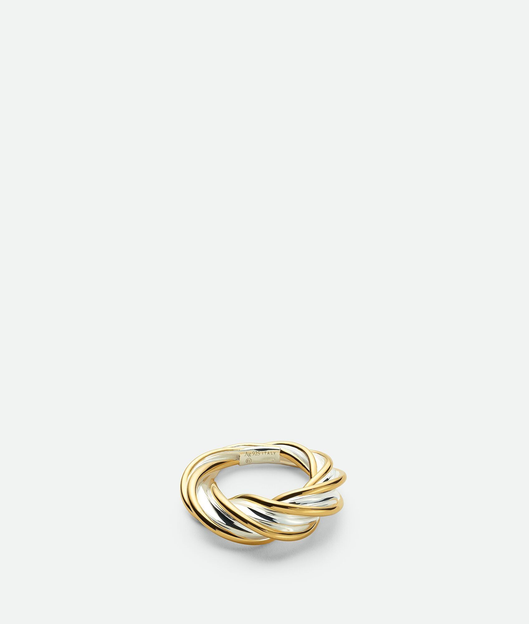 Bottega Veneta o1bcso1str0725 Size: 21 / Pillar Twisted Ring Gold/Silver Size ONE SIZE - 3 Thumbnail