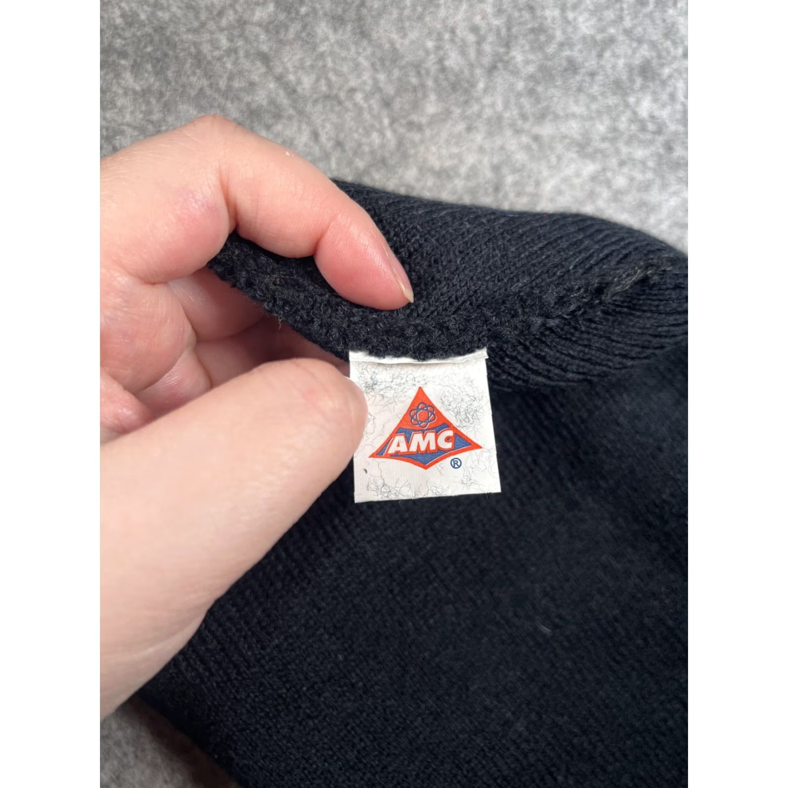OAMC AMC Hat Beanie Mens One Size Black Knit Team TAMKO Logo Workwear Winter Stretch Size ONE SIZE - 7 Thumbnail