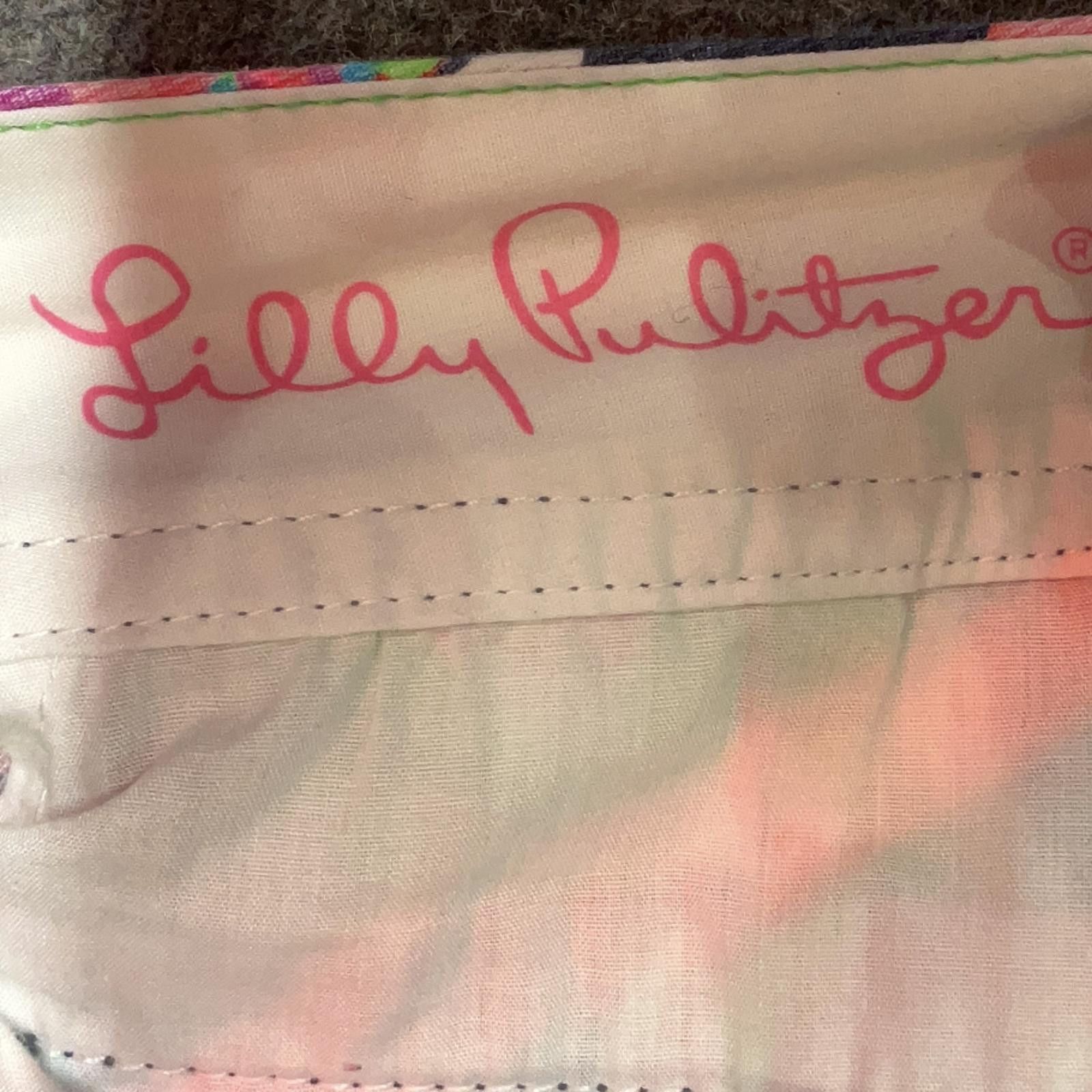 Other Lilly Pulitzer Size 8 Tropical Print Cotton Shorts Size 30" / US 8 / IT 44 - 3 Thumbnail