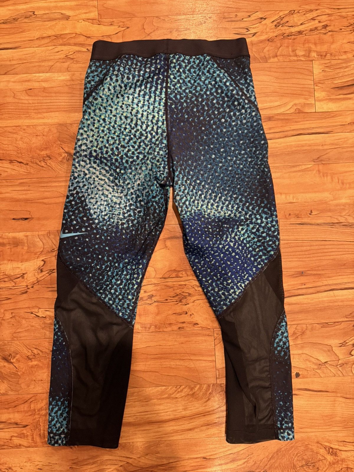 Nike Nike Pro Hypercool Blue & Black Printed - Size Medium Size 30" / US 8 / IT 44 - 5 Thumbnail