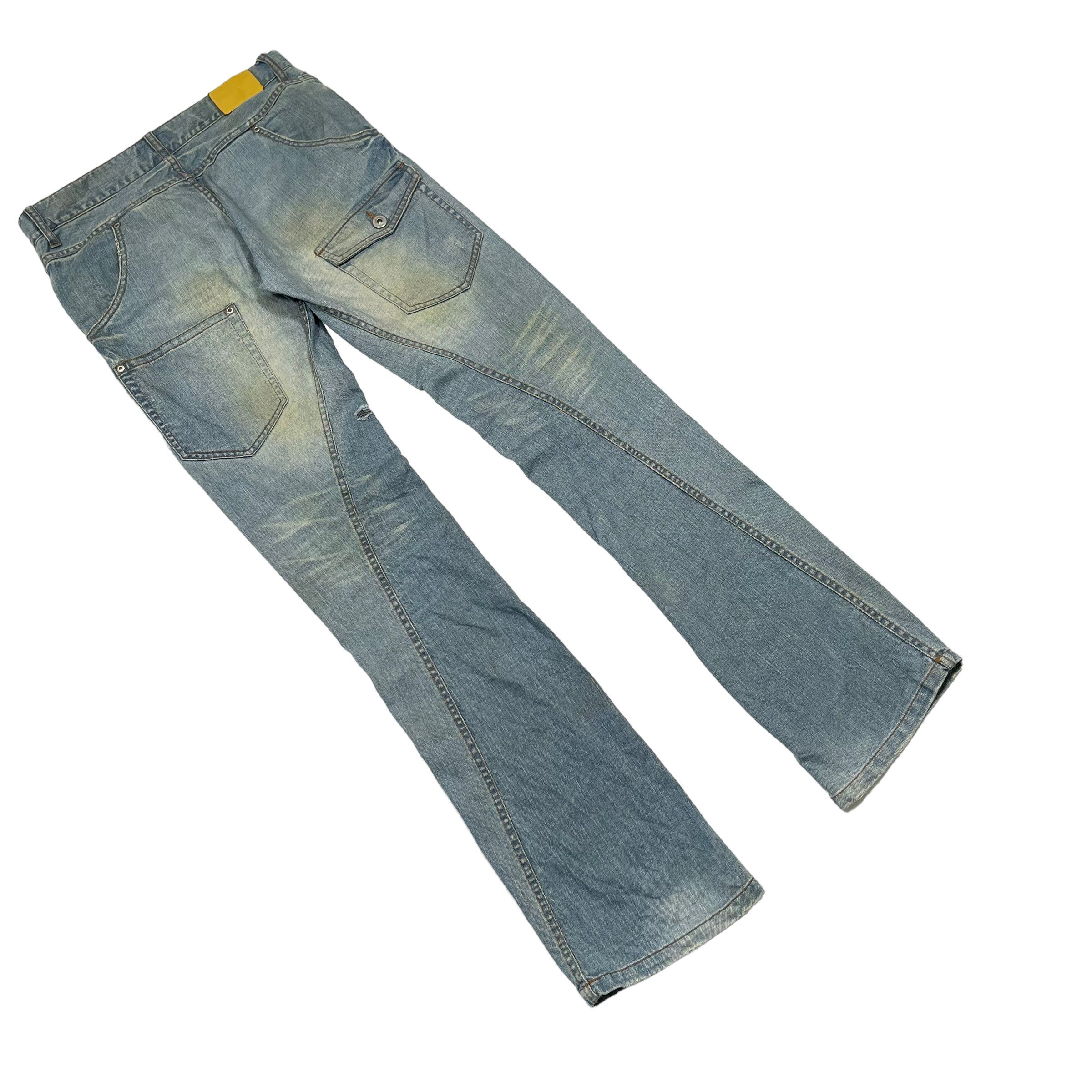 Issey Miyake × Tete Homme Tete Homme Flare Tactical Pocket Washed Denim Pants Size US 29 - 4 Thumbnail