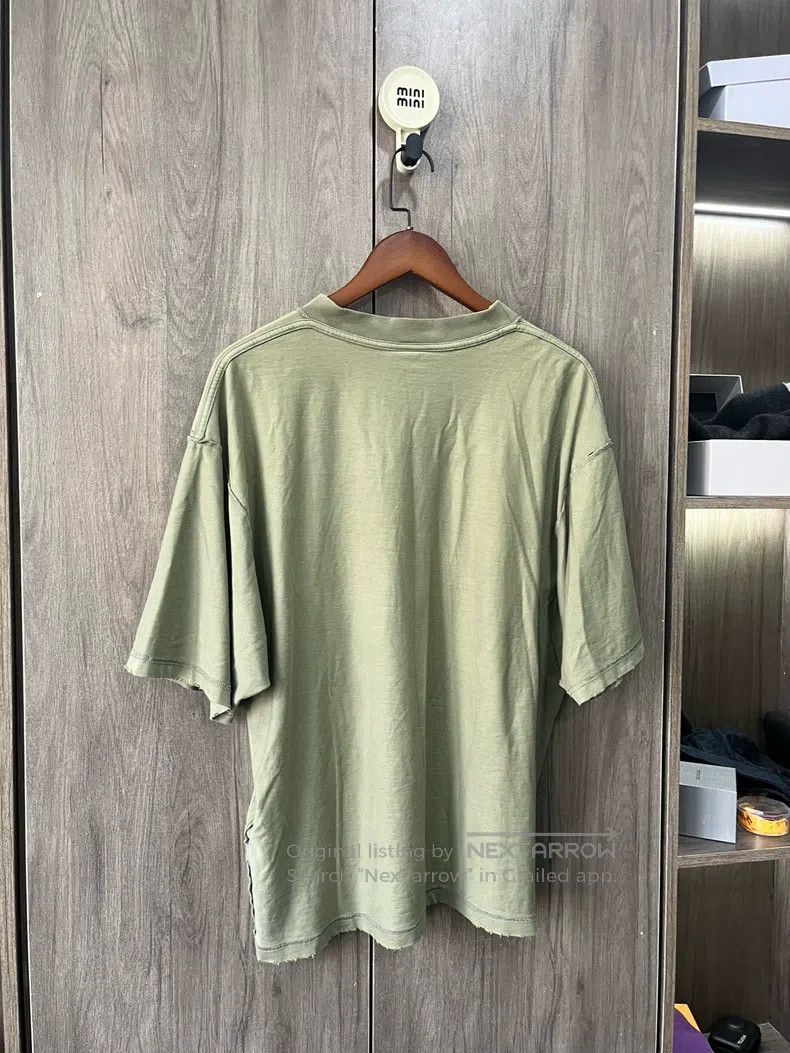 Balenciaga Balenciaga Moss Green Retro Plain Knit Crew Neck Short Sle Size US S / EU 44-46 / 1 - 6 Thumbnail