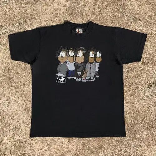 VIBE Black casual retro cartoon boy print t-shirt Size US M / EU 48-50 / 2 - 6 Thumbnail
