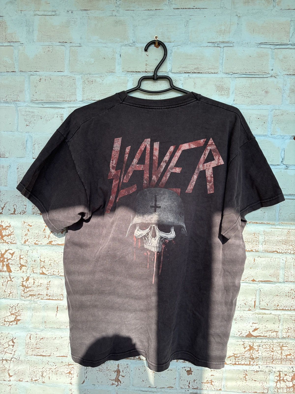 Slayer sun faded vintage slayer t-shirt 90s y2k skull rock t-shirt Size US L / EU 52-54 / 3 - 4 Thumbnail