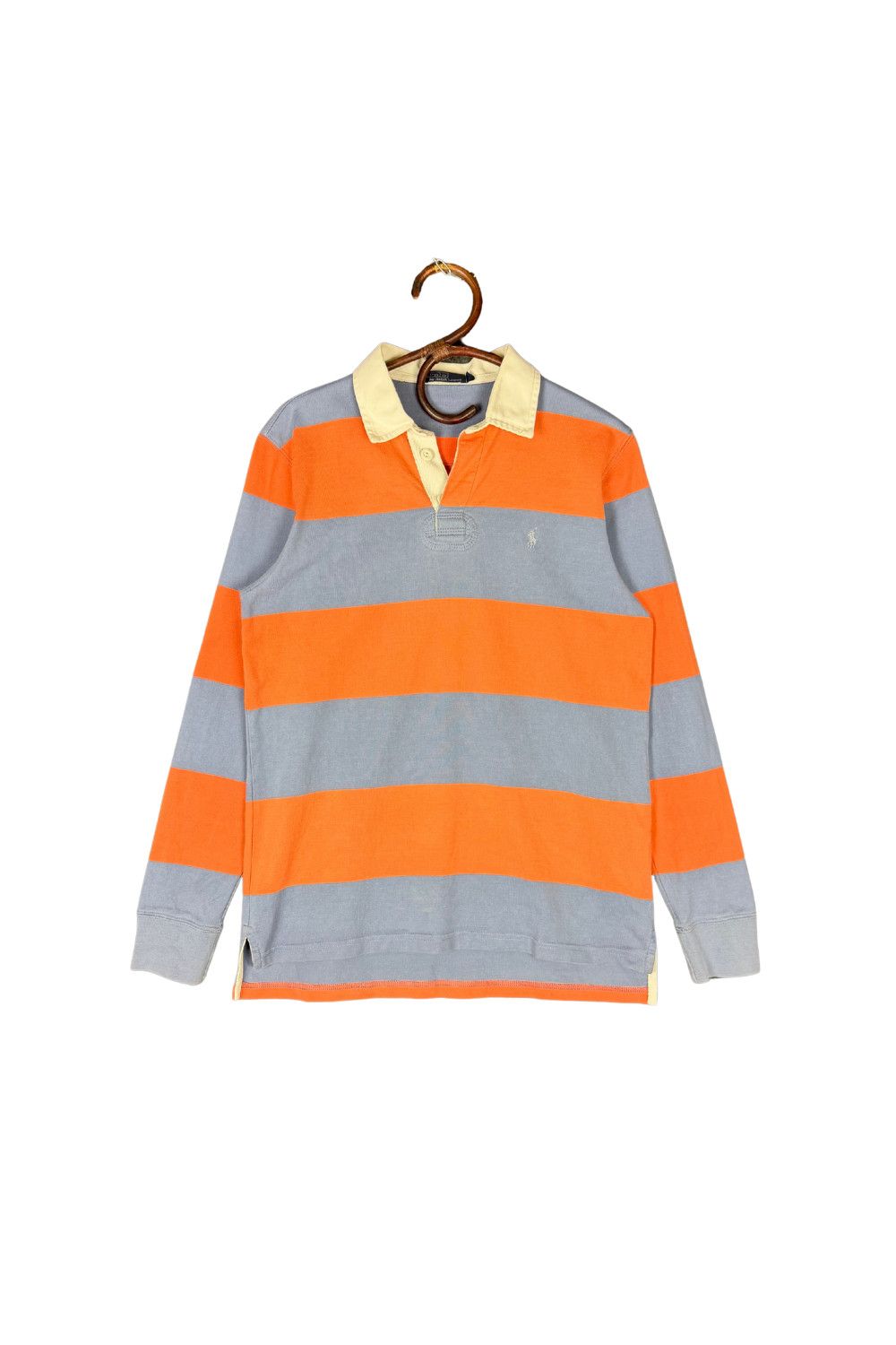 Polo Ralph Lauren Vintage Polo Ralph Lauren Rugby Shirt Grey Orange Stripe Y2K Size US XS / EU 42 / 0 - 1 Thumbnail