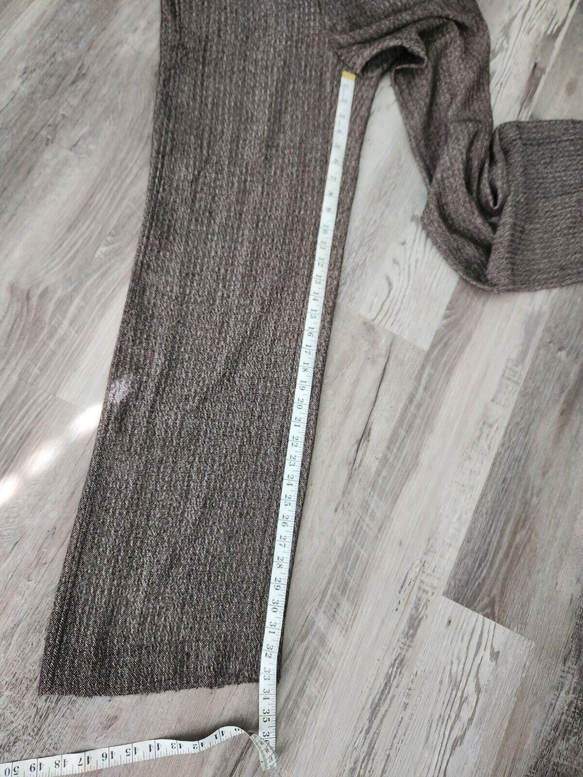 Designer Soft Surroundings Tweed Pants Size 6 Tall Brown Wide Size 28" / US 6 / IT 42 - 6 Thumbnail