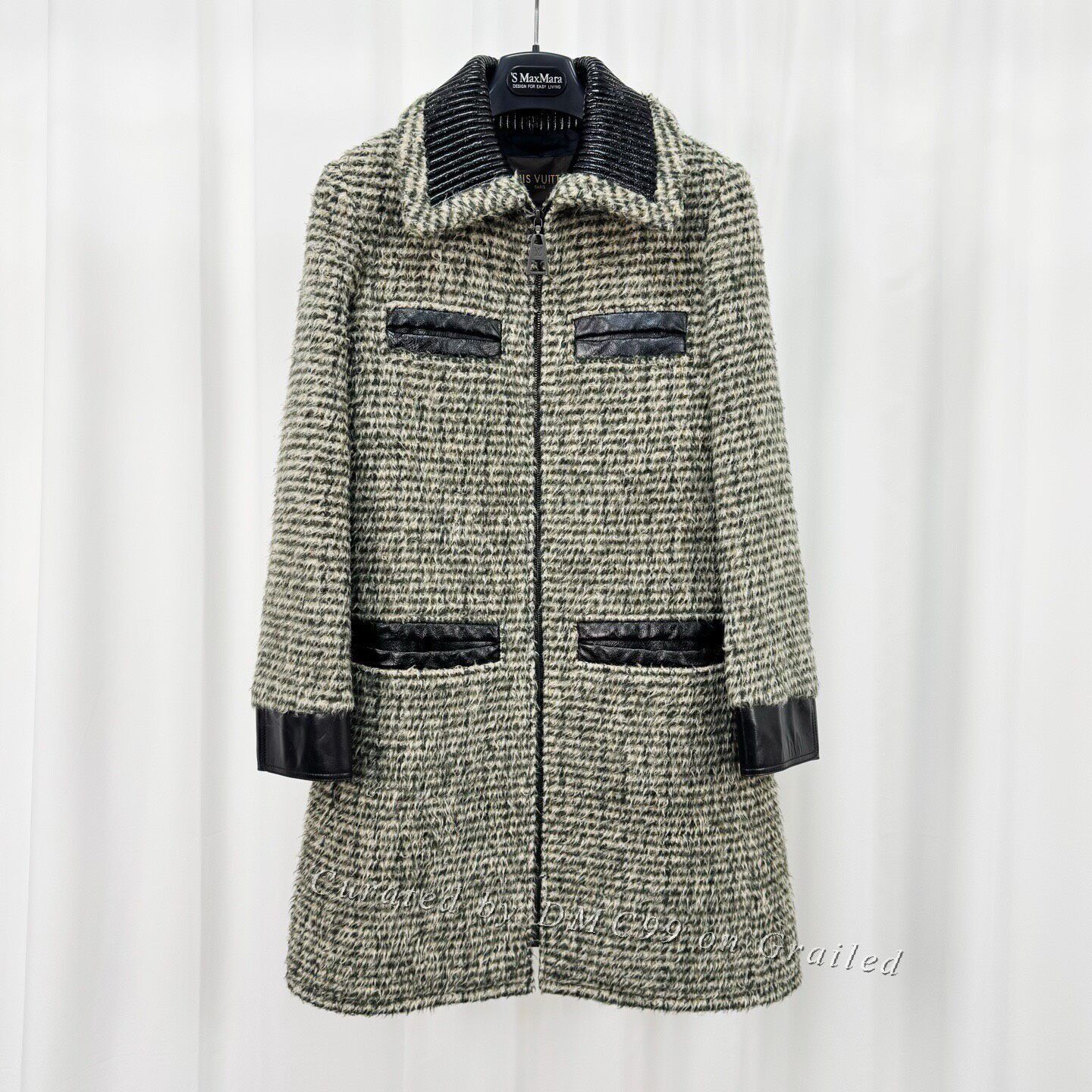 Louis Vuitton Louis Vuitton Wool Leather Panel Coat Size XXS / US 00 / IT 34 - 1 Thumbnail