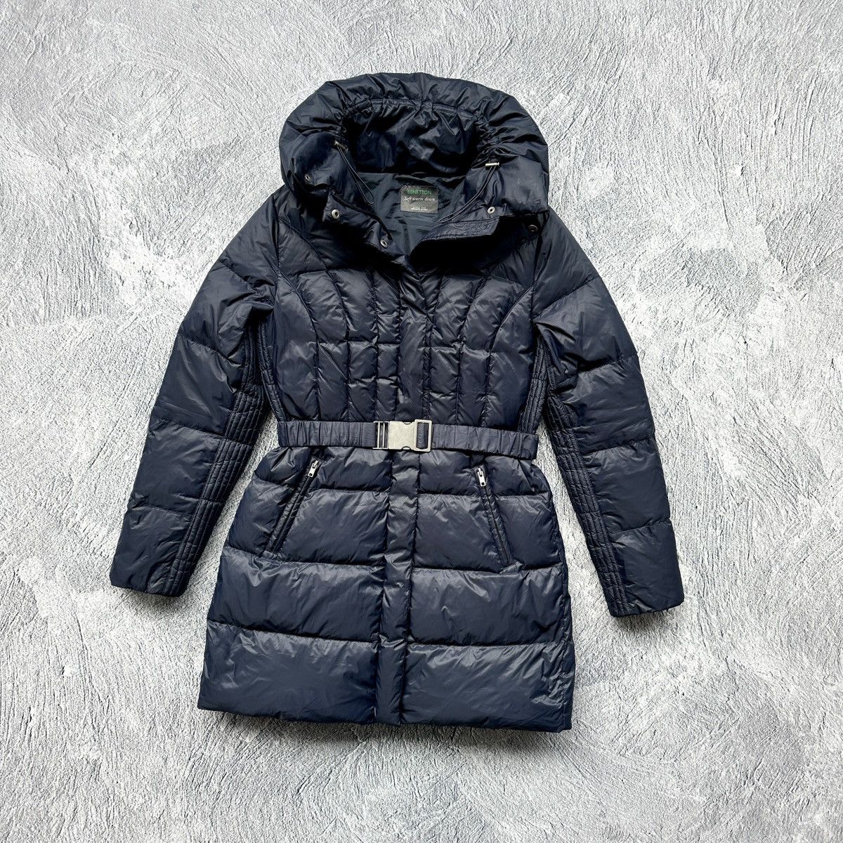 Benetton Women’s Benetton Soft Warm Down Jacket Dark Blue Size: 44 Size M / US 6-8 / IT 42-44 - 4 Thumbnail