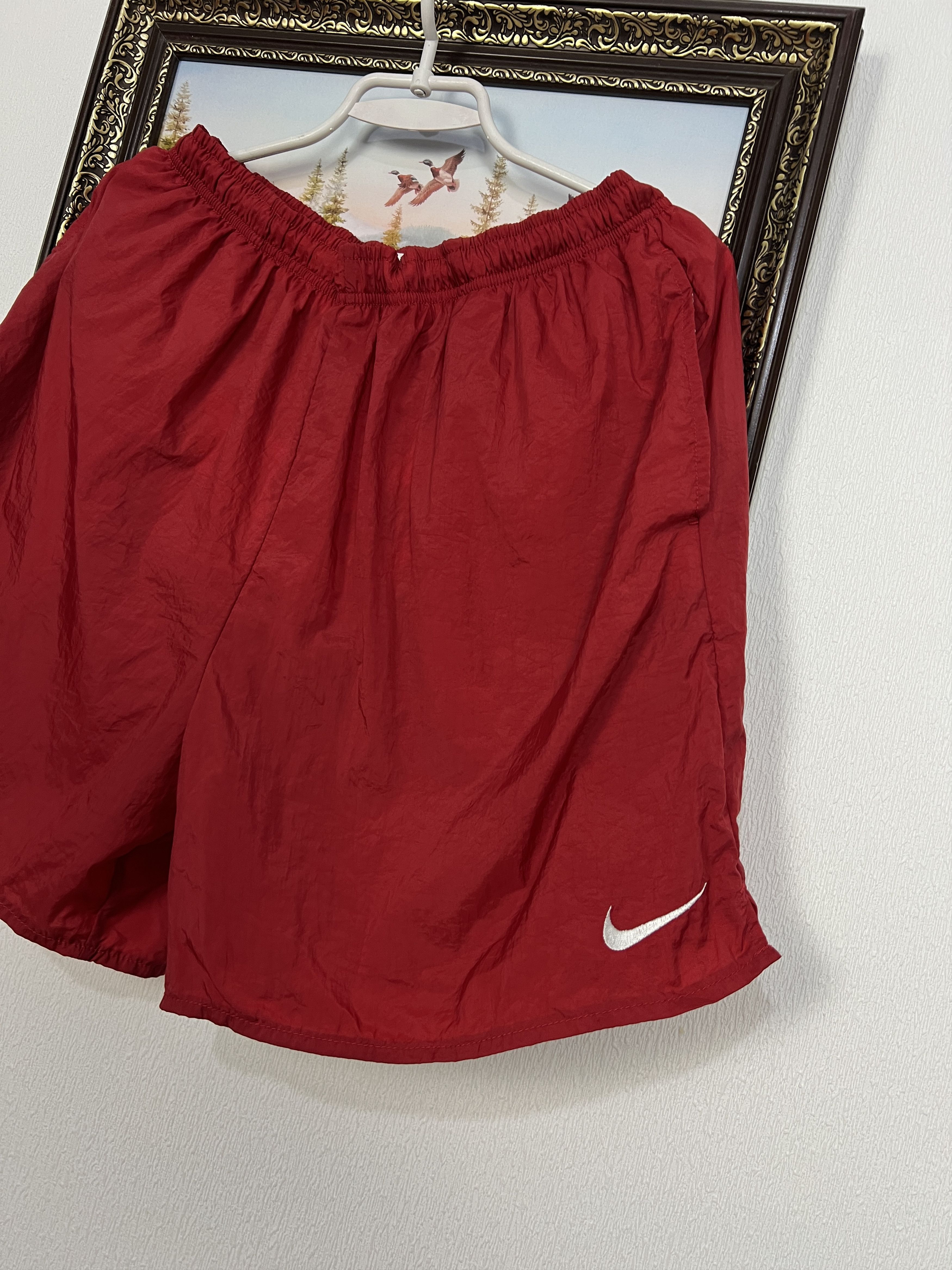 Nike Vintage 90's Nike Nylon Shorts Athletic Rare Big Swoosh Rare Size US 36 / EU 52 - 2 Thumbnail