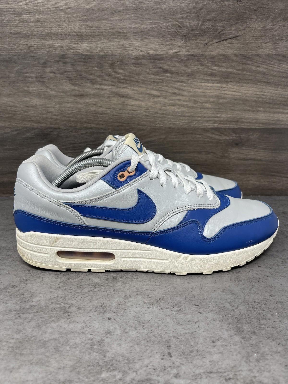 Nike Nike Air Max 1 Shoes Mens Size 11 (Womens 12.5) Blue Silver Size US 12.5 / EU 45-46 - 5 Thumbnail