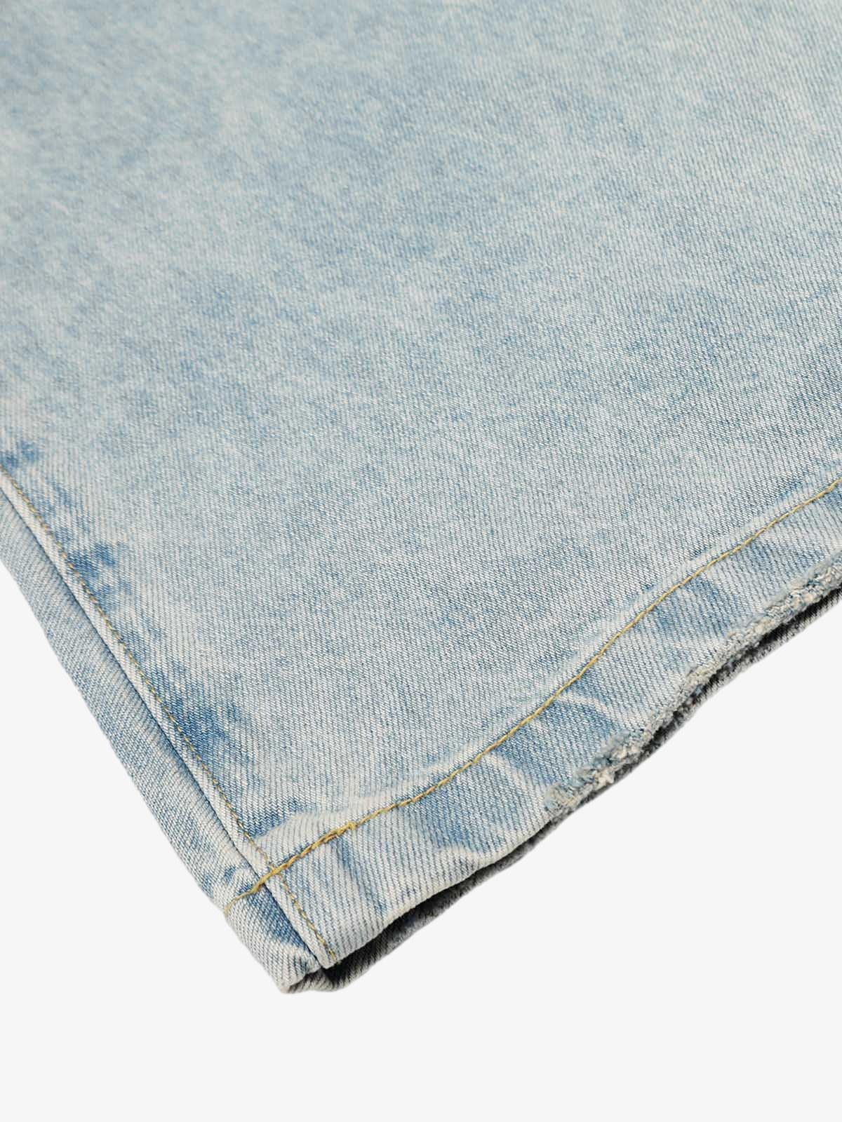 Jean Washed Distressed Barrel Jeans Size US 32 / EU 48 - 6 Thumbnail