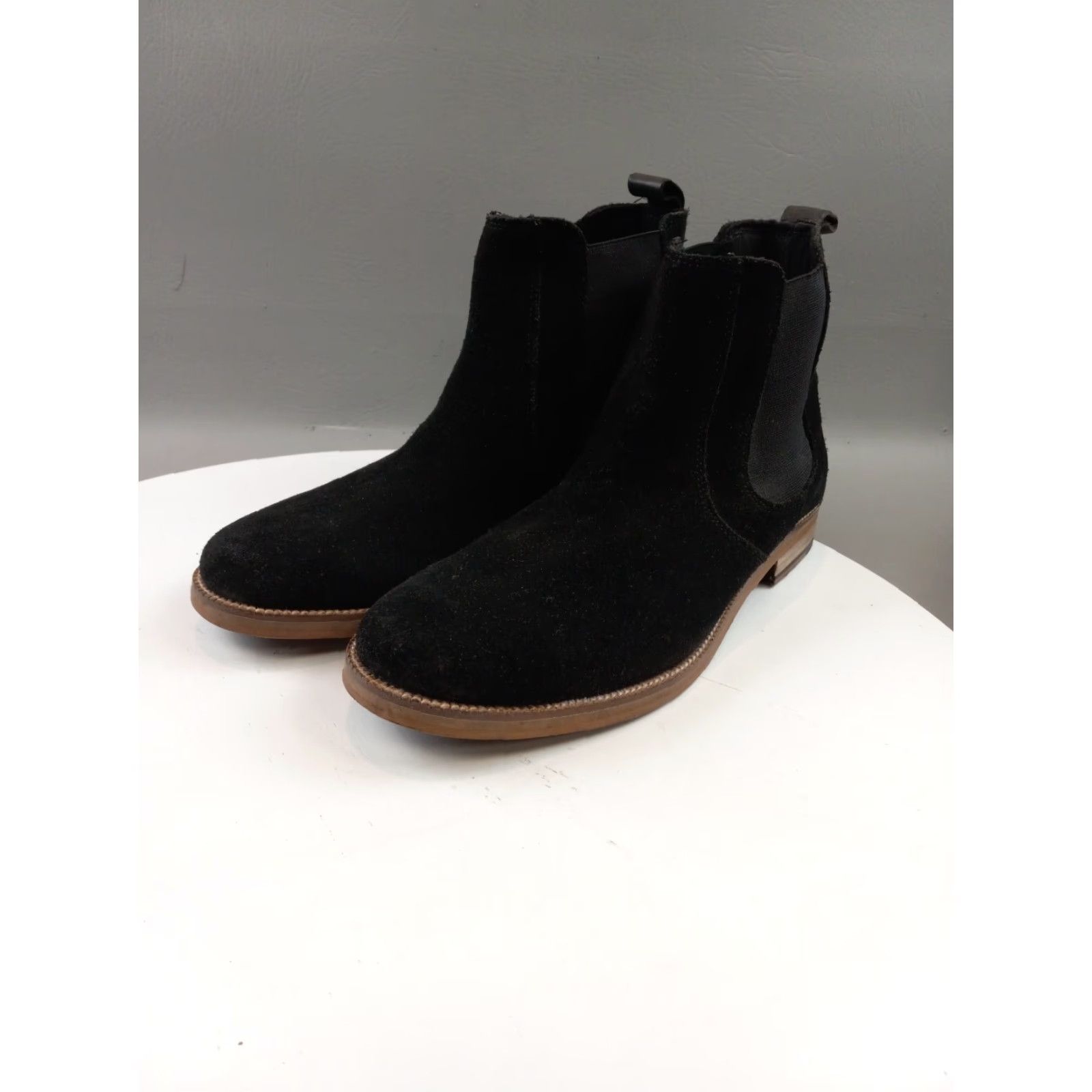 Vintage CREVO Chelsea Boot Denham Black Suede Leather Ankle Boot Slip On Men’s 10 Boots Mens Leather Upper Side Elastic Casual Formal Wedding 90s? Size US 10 / EU 43 - 4 Thumbnail