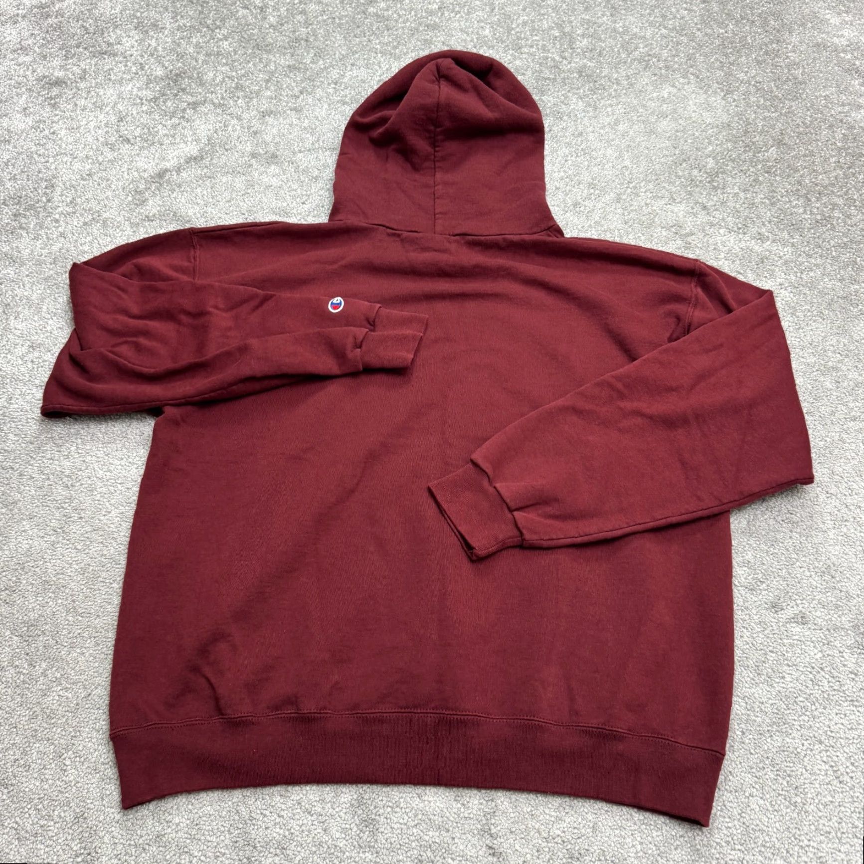 Champion VINTAGE Champion Hoodie Pullover Men's Red University 90s Streetwear Logo Athletic Sweatshirt Size US L / EU 52-54 / 3 - 2 Thumbnail