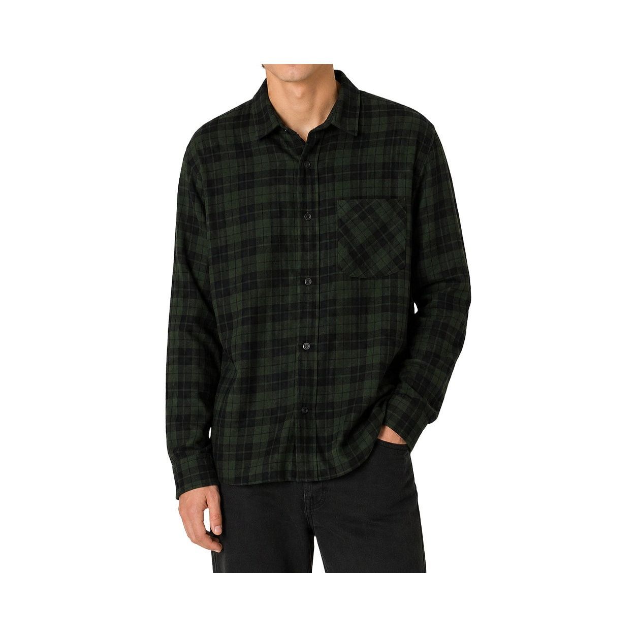 Rsq RSQ Green Flannel Long Sleeve Button Up Size L Gorpcore Size US L / EU 52-54 / 3 - 1 Thumbnail
