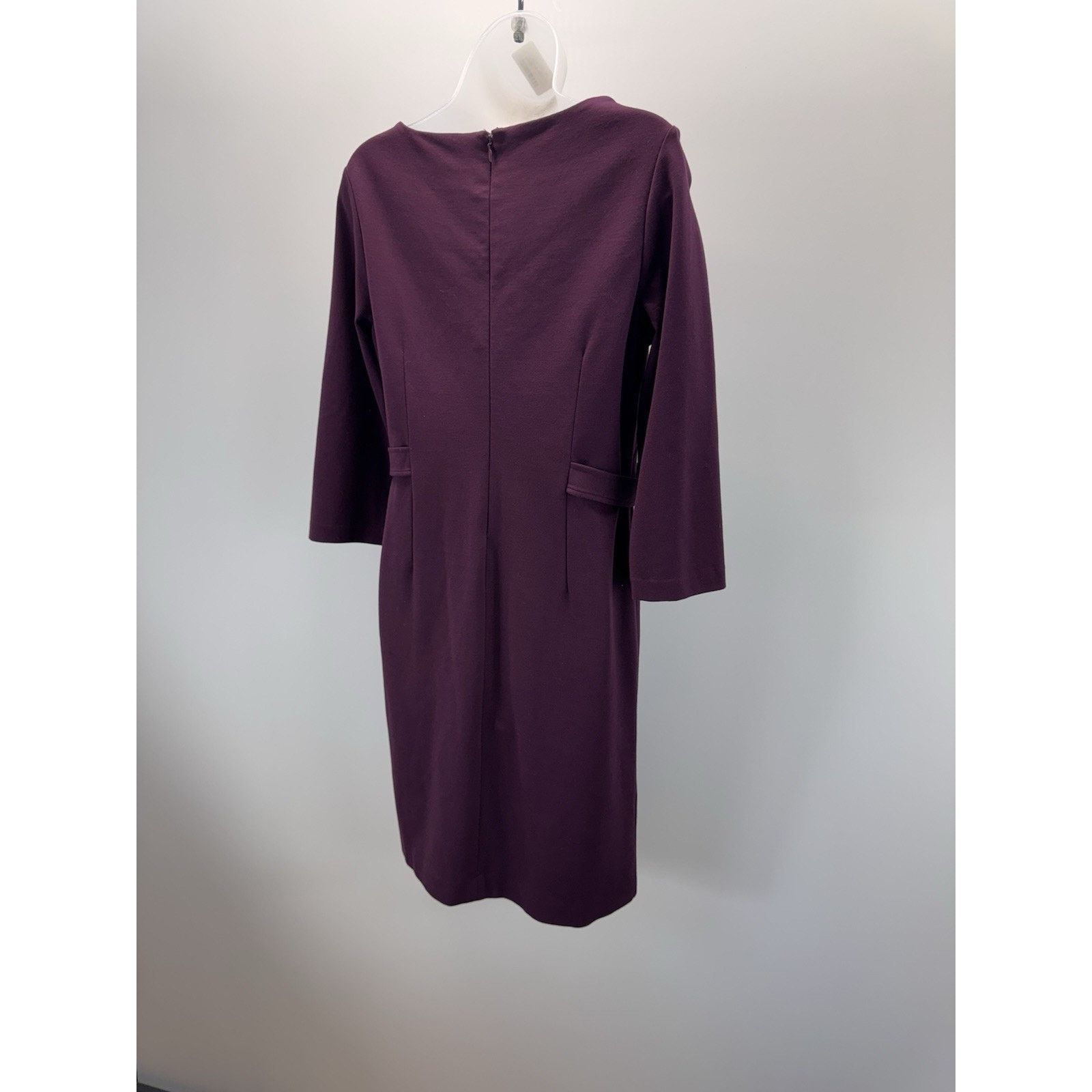 Express Chicos Sheath Dress Size 00 (US 2) Double Zip Maroon Knit Size XS / US 0-2 / IT 36-38 - 5 Thumbnail