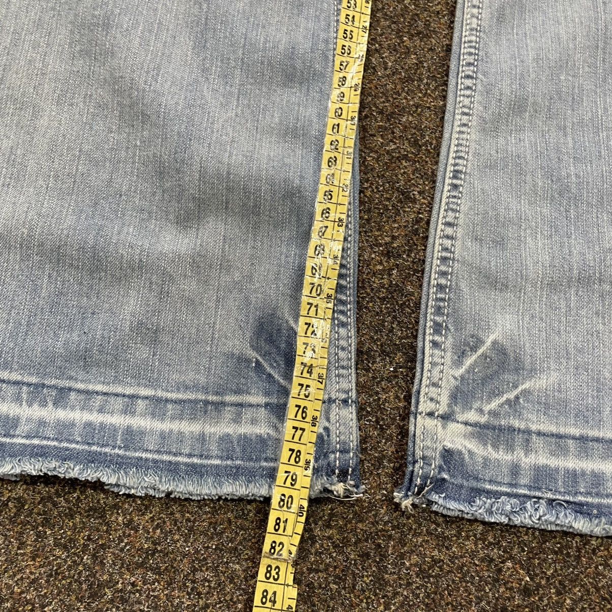 Vintage Vintage Y2K Baggy Flared Jeans Distressed Light Wash 90s Size 34" / US 12 / IT 48 - 7 Thumbnail