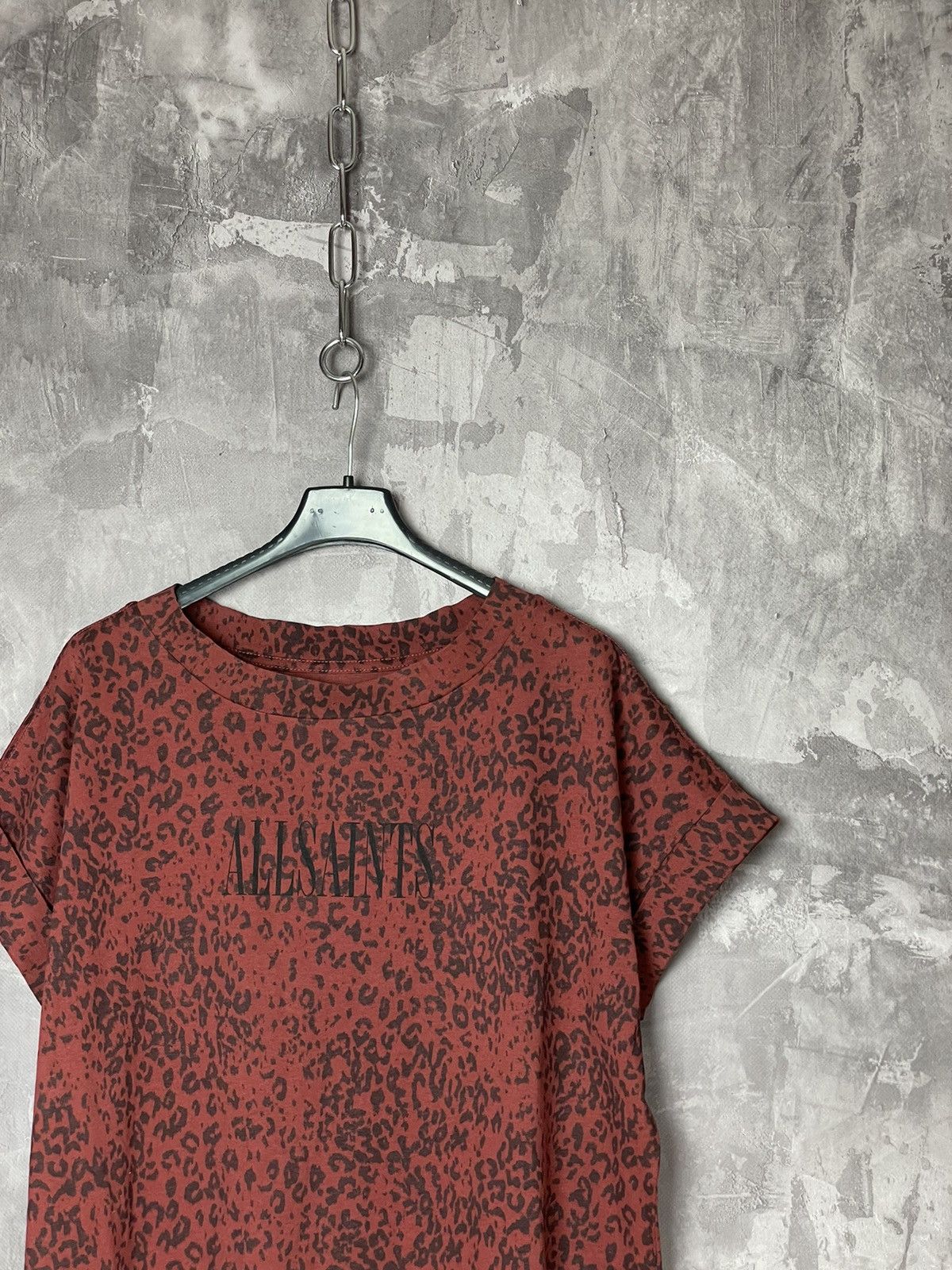 Allsaints × Vintage AllSaints Brackets Leo Logo Regular-fit T-Shirt - Vintage Size M / US 6-8 / IT 42-44 - 2 Thumbnail